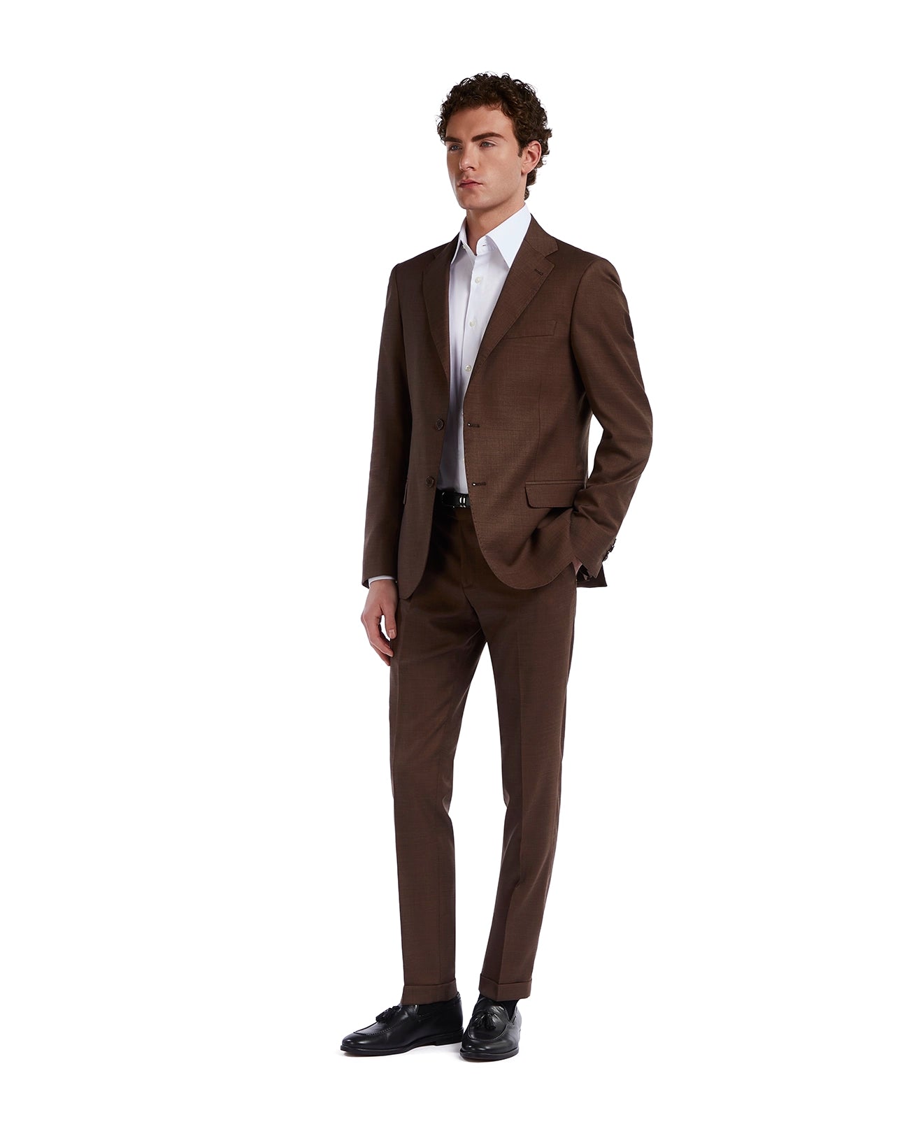 Sydney brown pinstripe suit