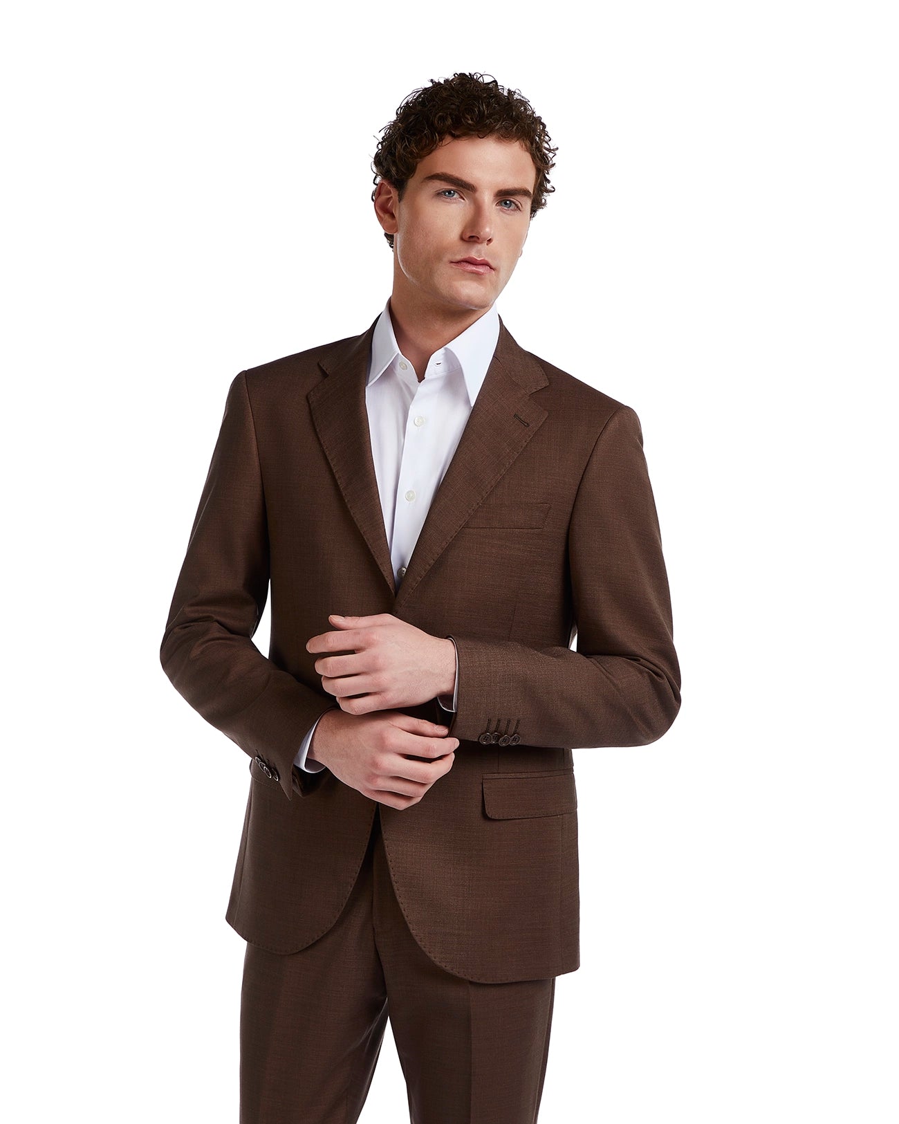 Sydney brown pinstripe suit