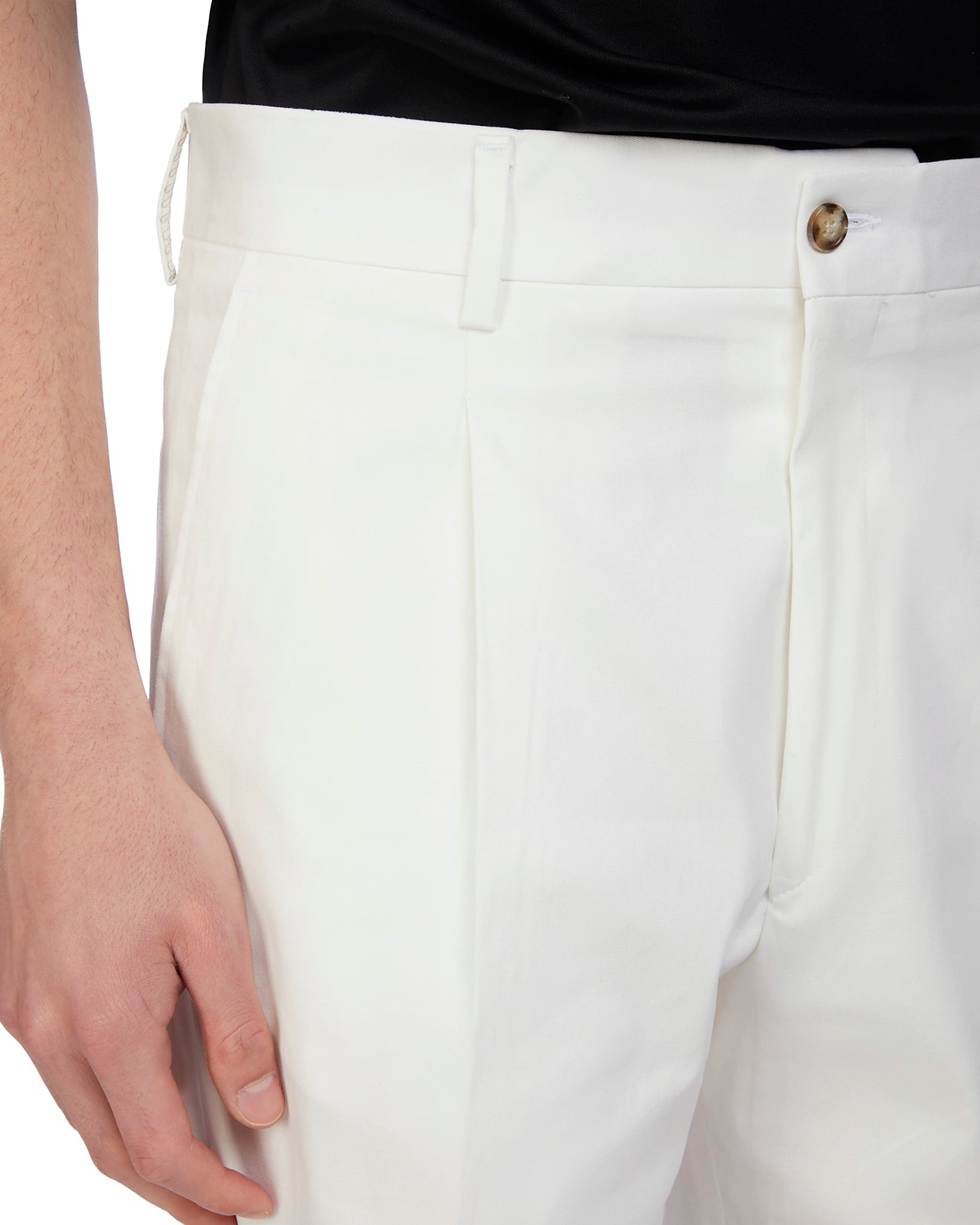 Pantalone Ajaccio in cotone panna