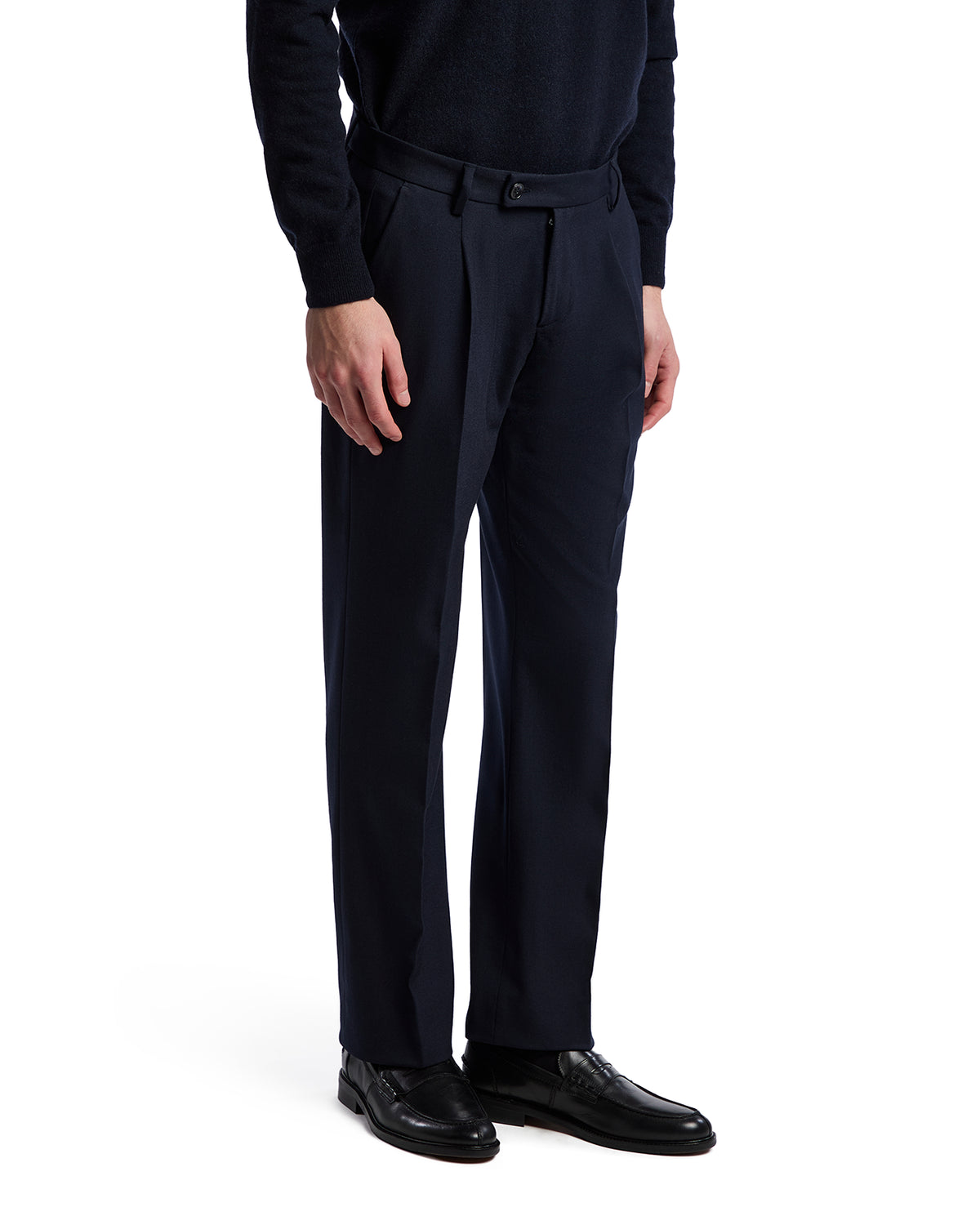 Pantalone Aka in flanella blu