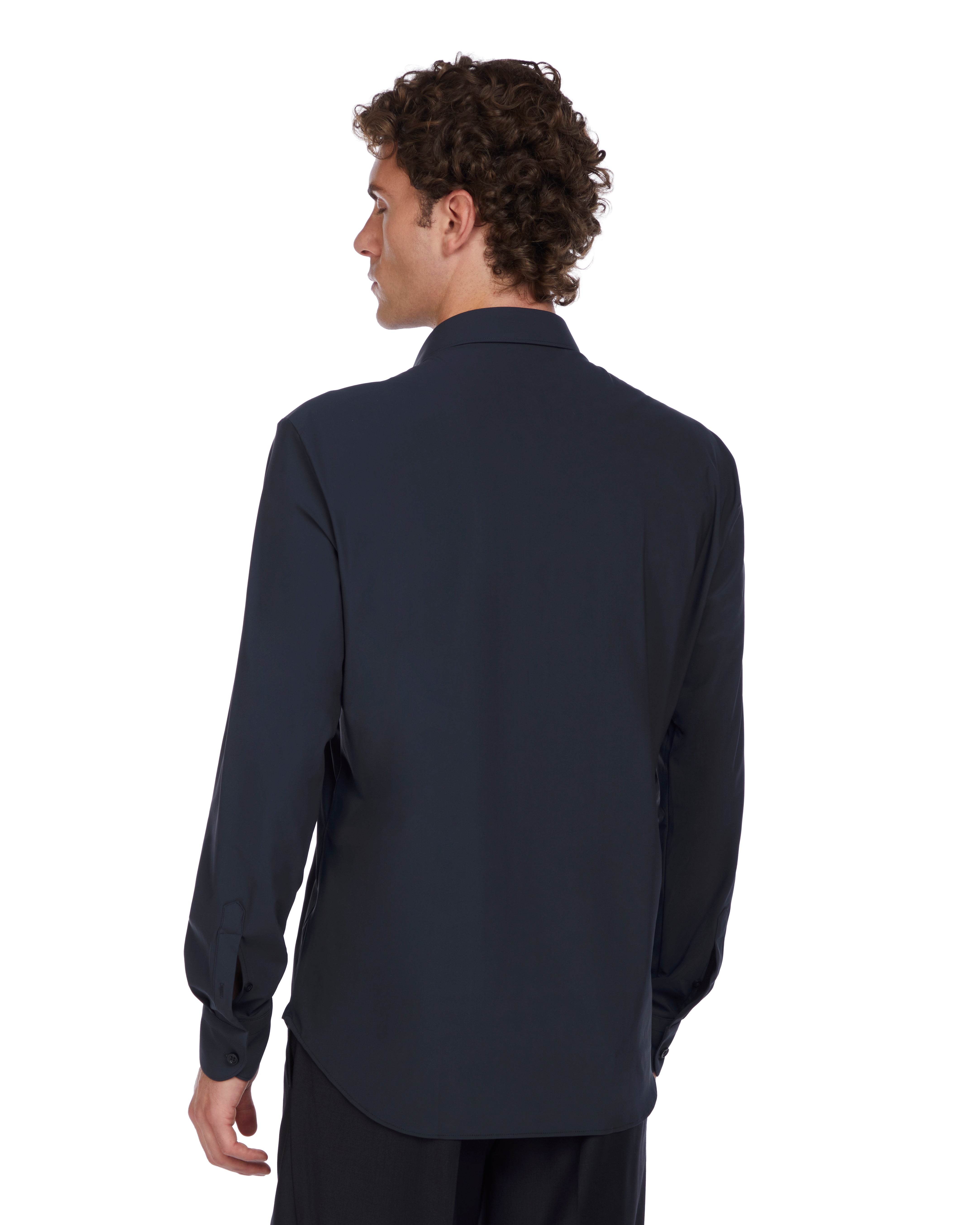 Teck non-iron blue shirt