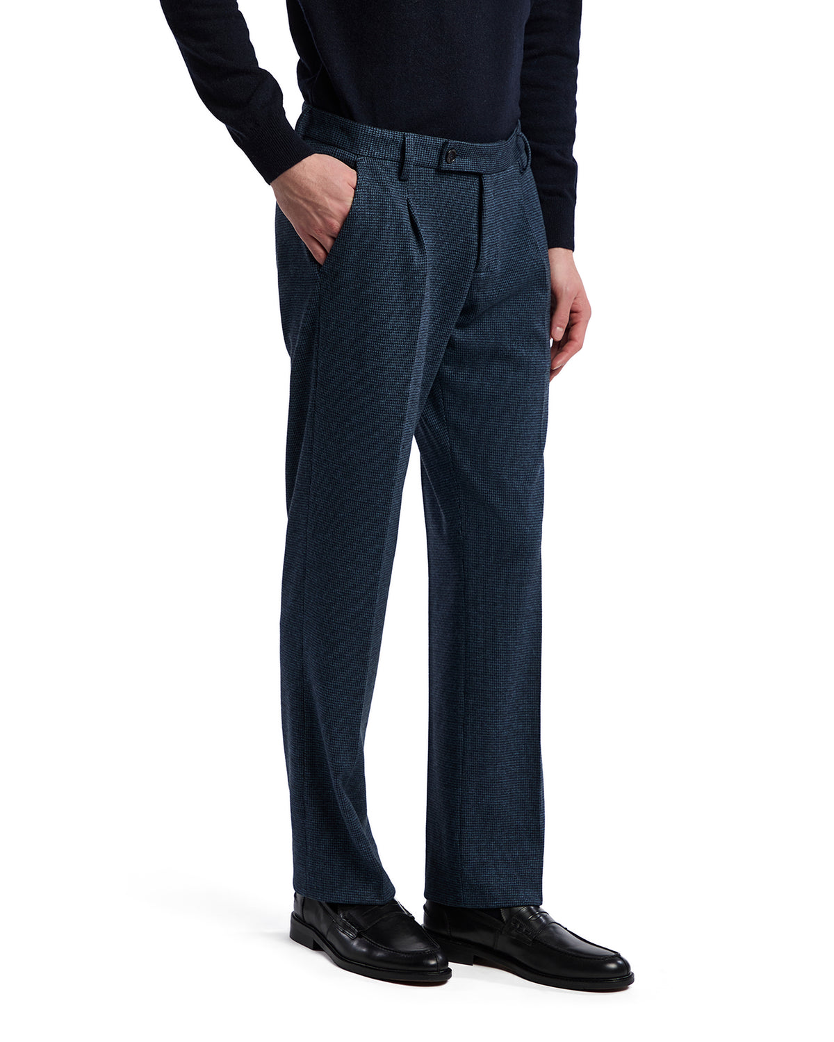 Pantalone Campiglio pied de poule blu
