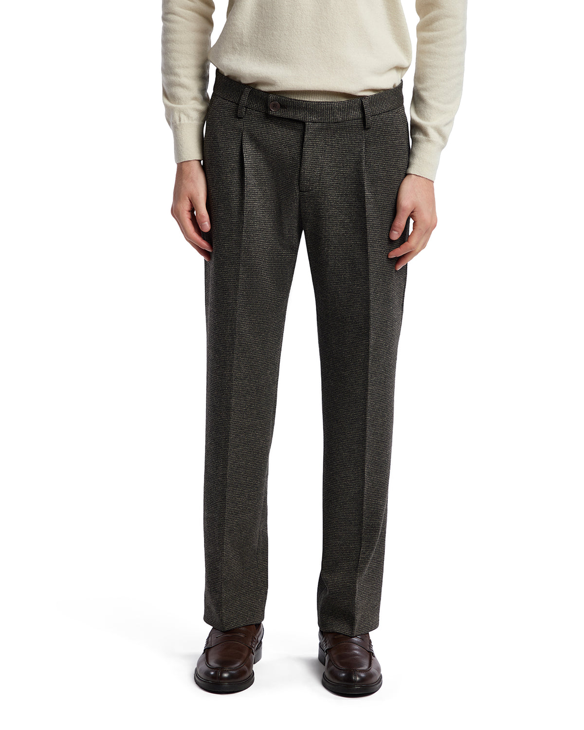 Pantalone Campiglio pied de poule verde