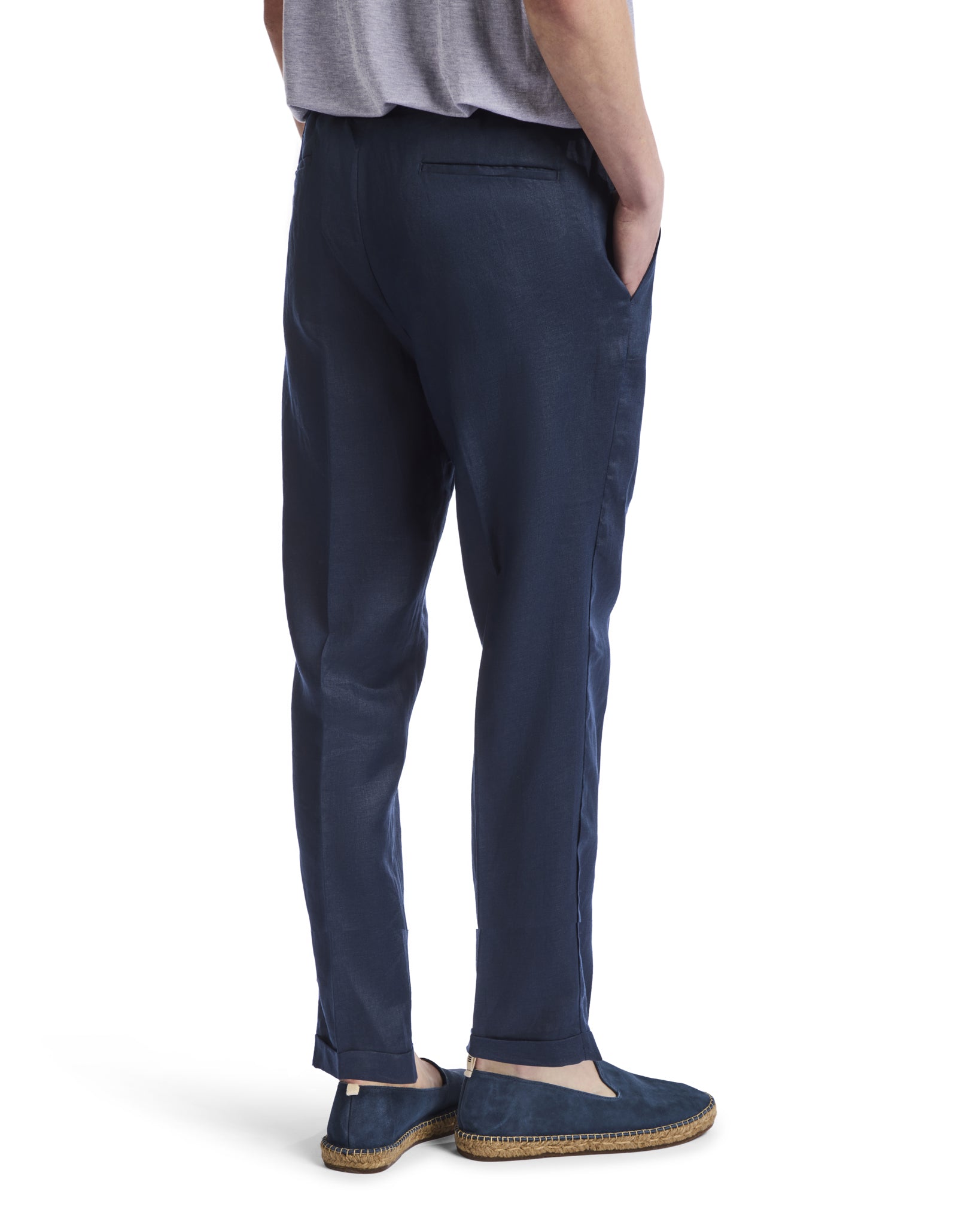 Pantalaccio Sangio in puro lino blu
