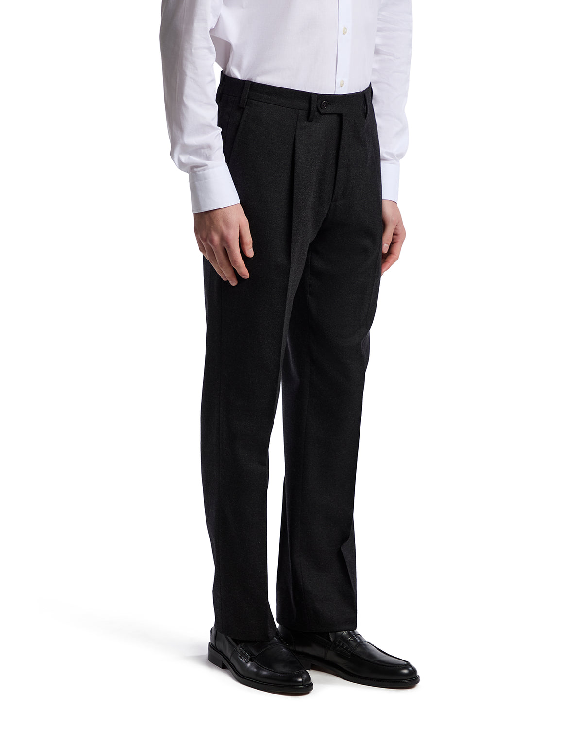 Classic Rugby Drago flannel trousers in anthracite