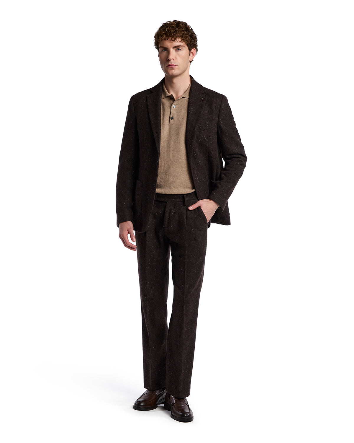 Pepe mottled dark brown jacket