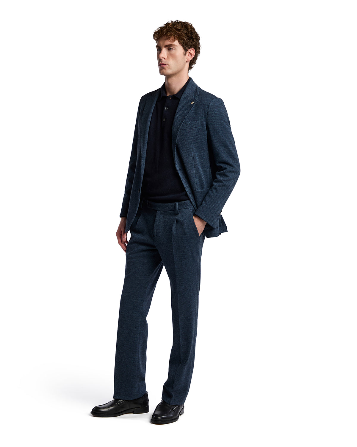 Giacca Cortina pied de poule blu