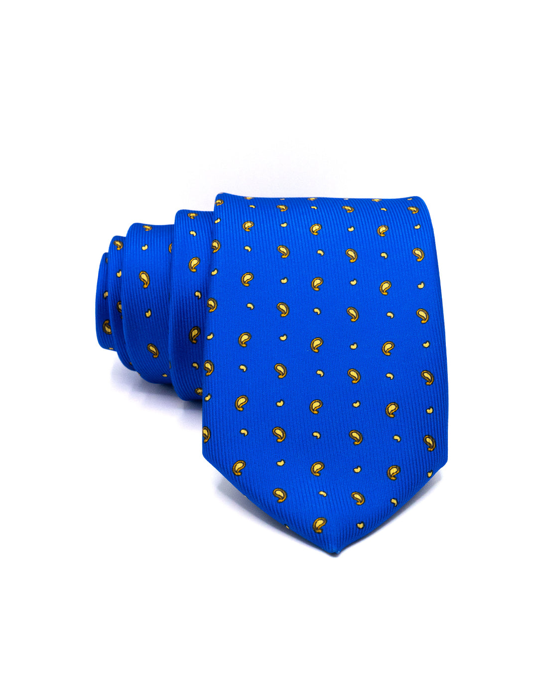 Cravate - en soie tissée bleue