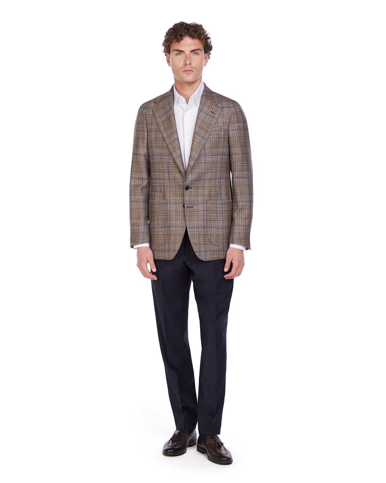 Giacca Summer time Loro Piana in tweed beige
