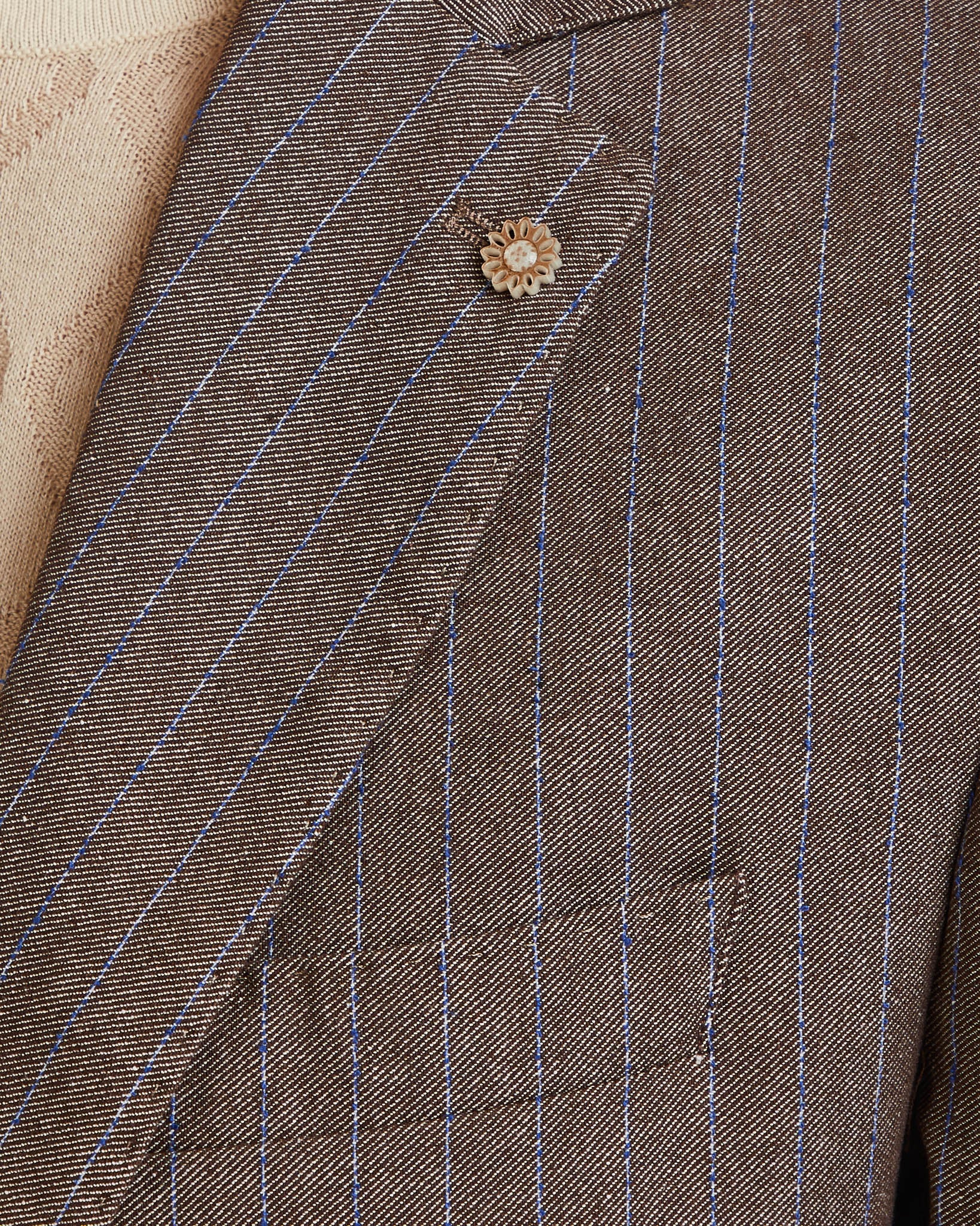 Giacca Vernazza gessata beige