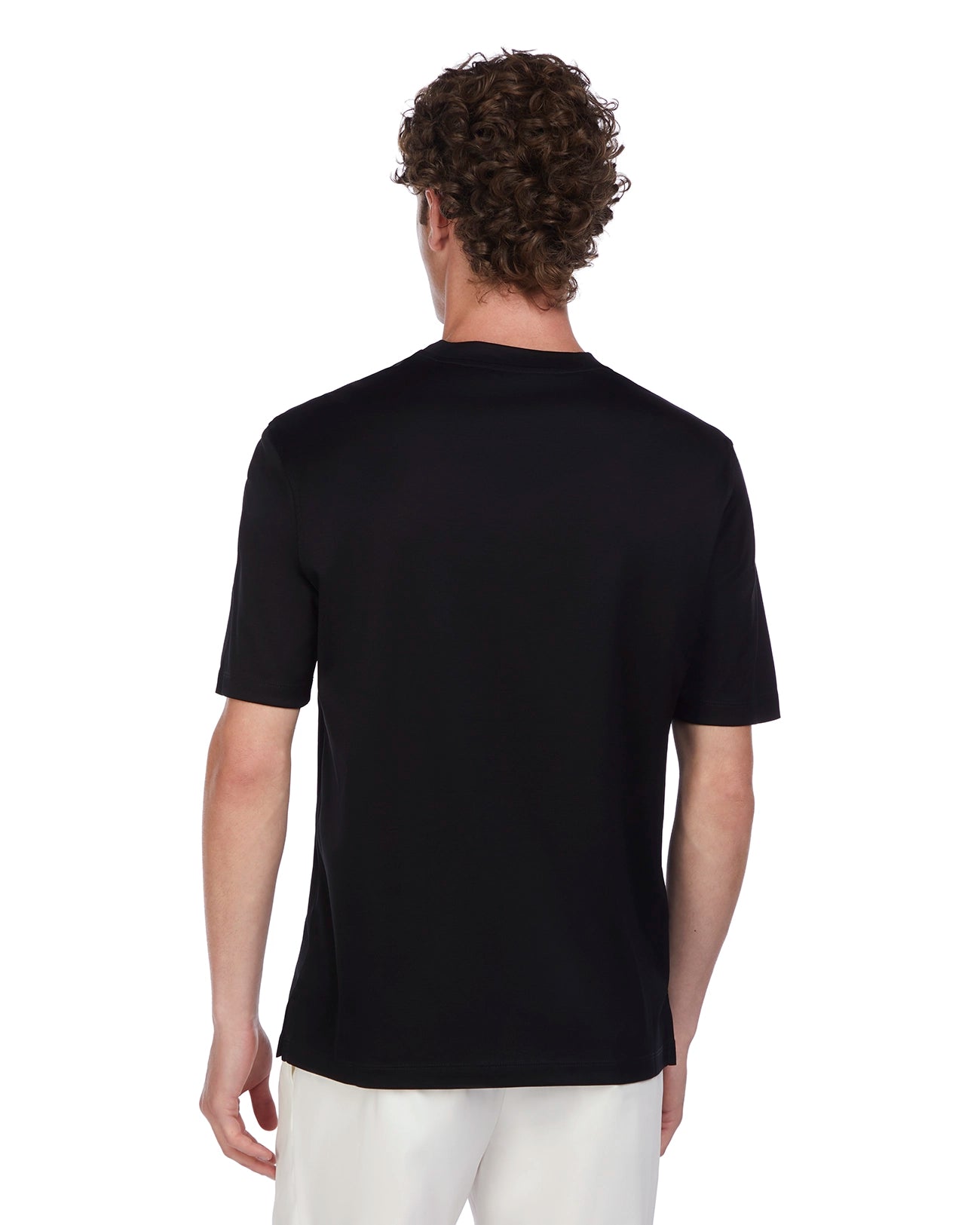 T-shirt Hoorn in filo di scozia nero