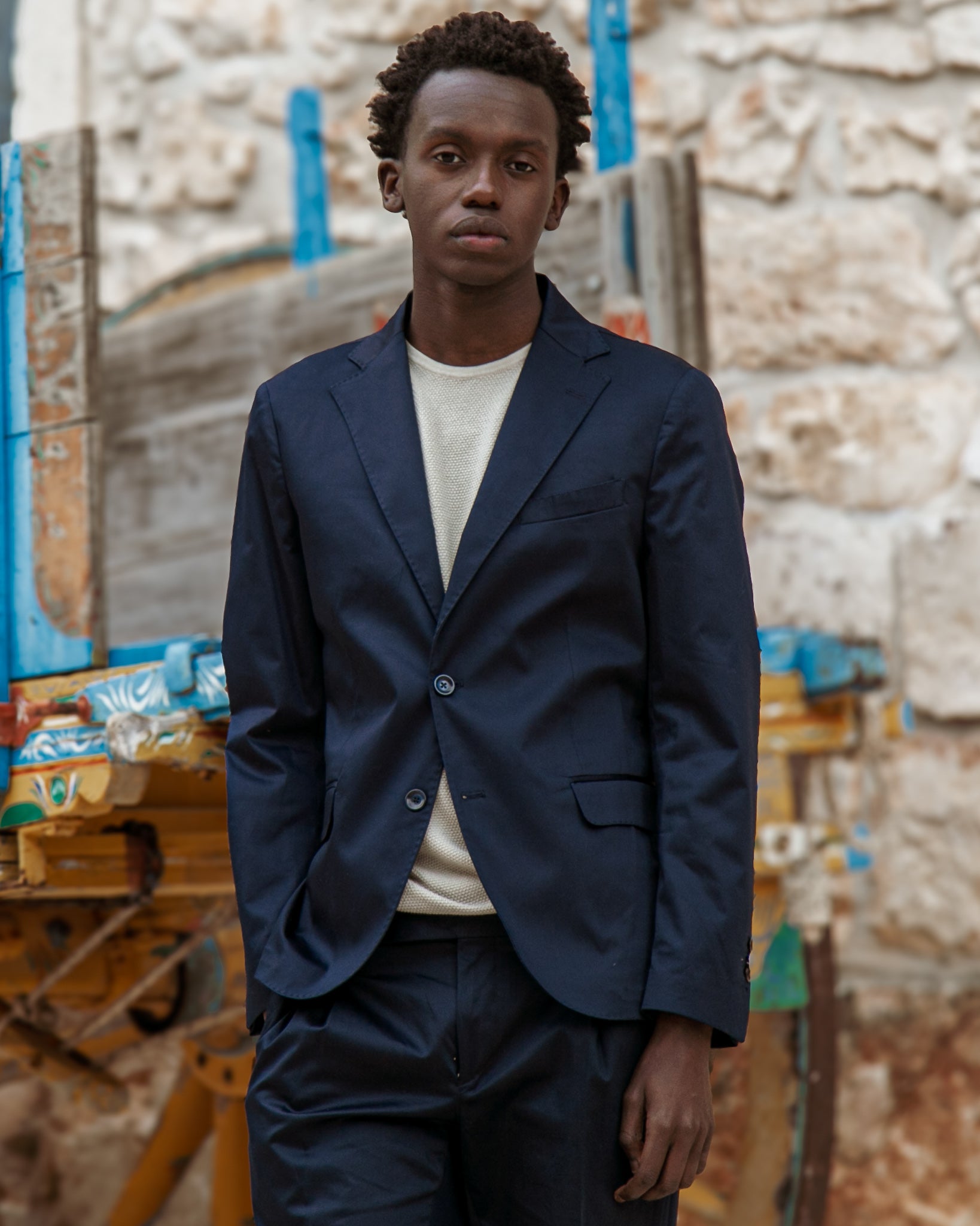 Kyle - giacca in cotone blu