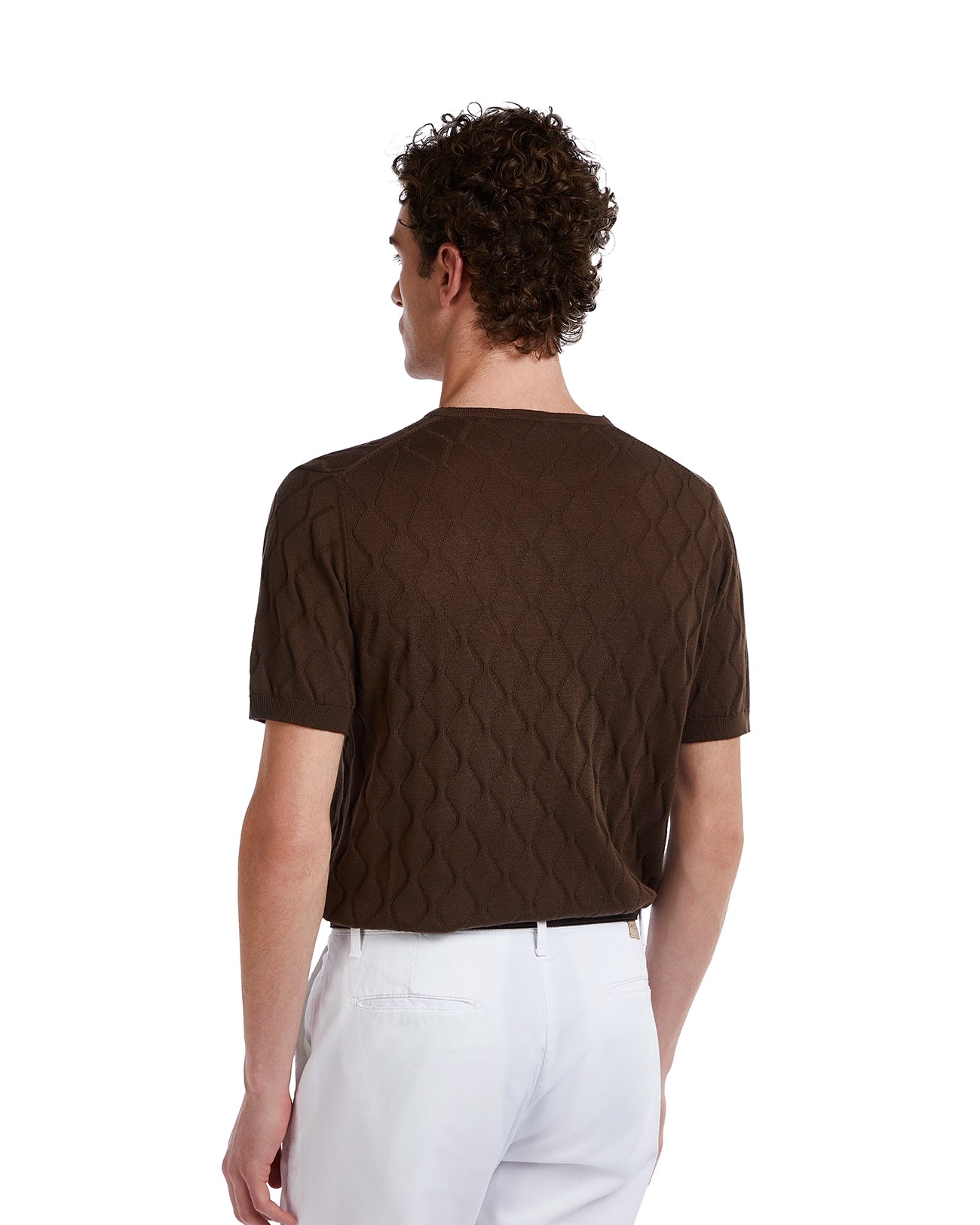 Camiseta Bjorn de punto moro a ondas