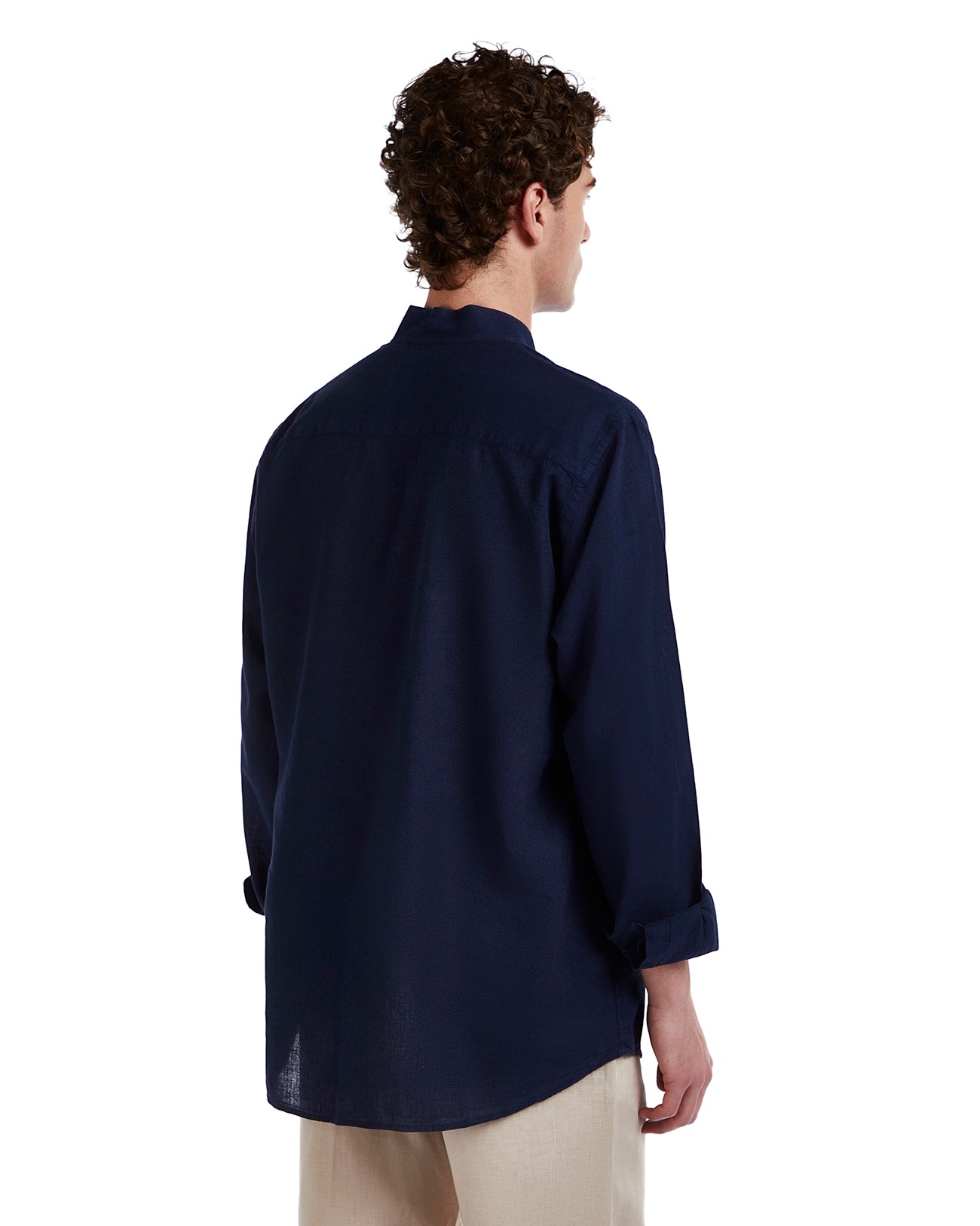Waikiki shirt in blue linen and cotton