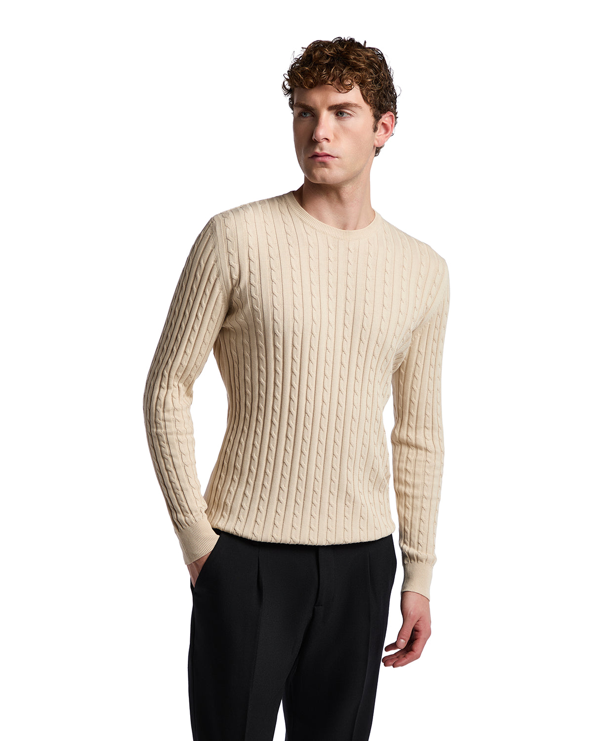 Maglione Fils in cotone beige