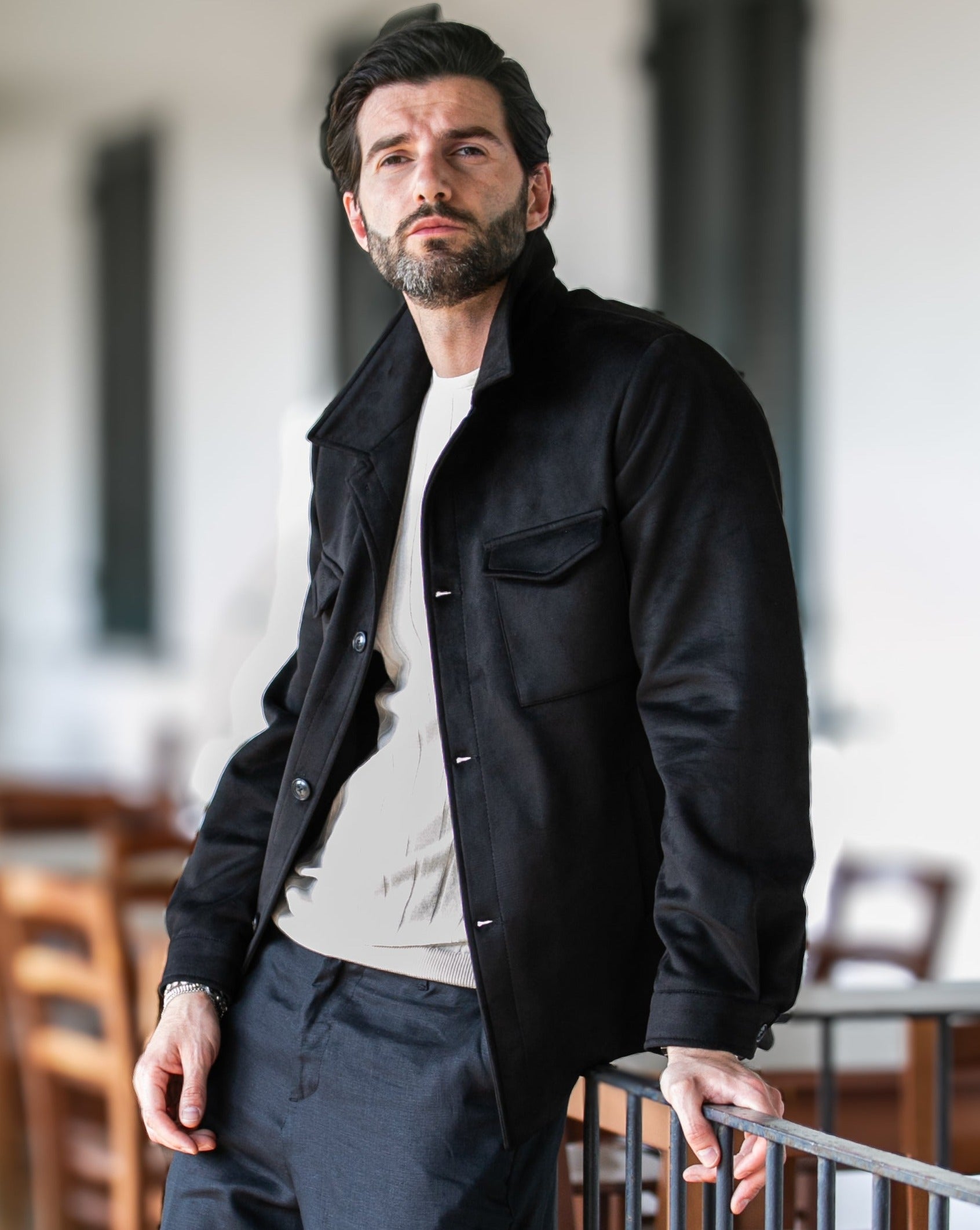 Meridion - black suede jacket