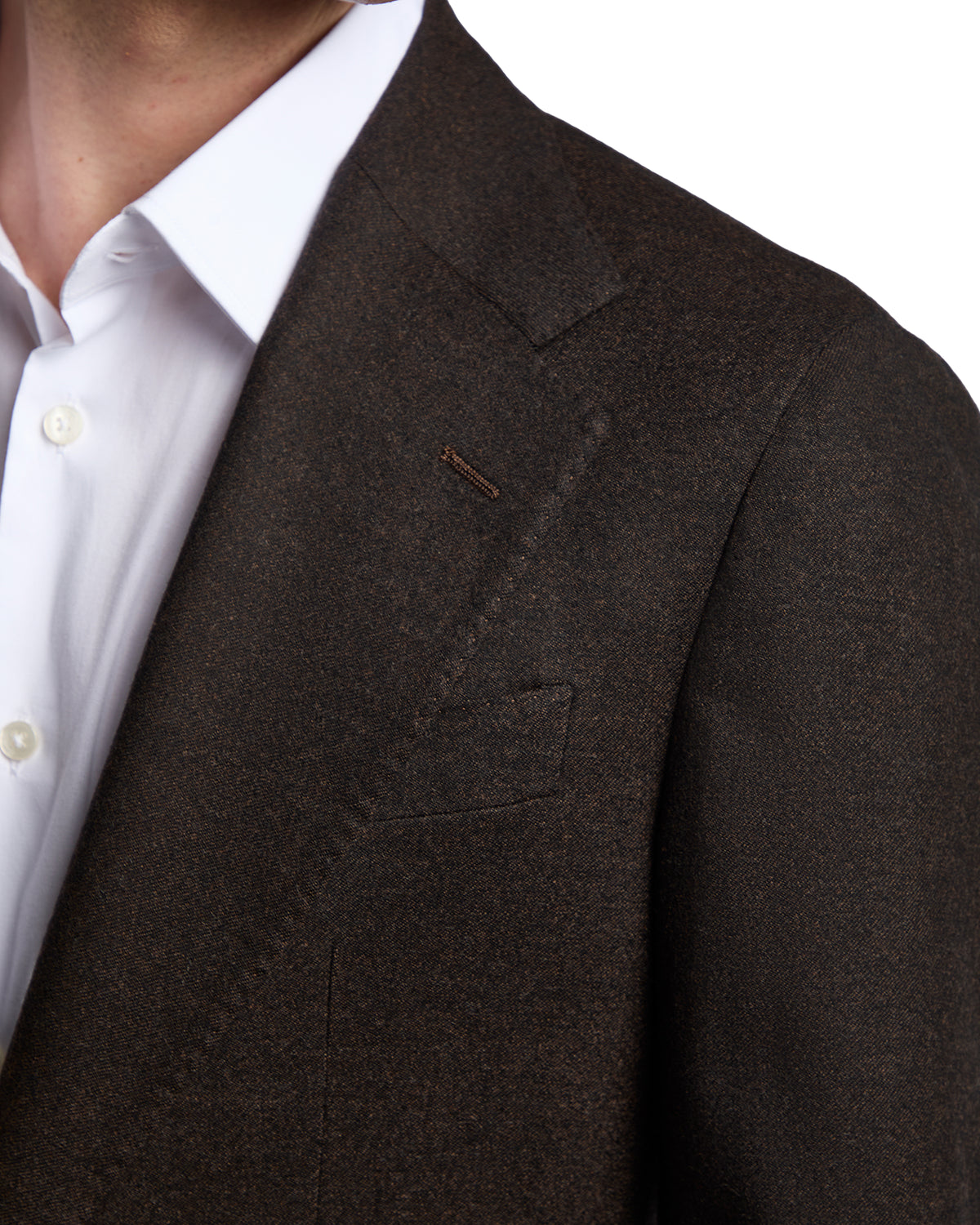 Milano-Jacke aus Rugby-Flanell in Dunkelbraun