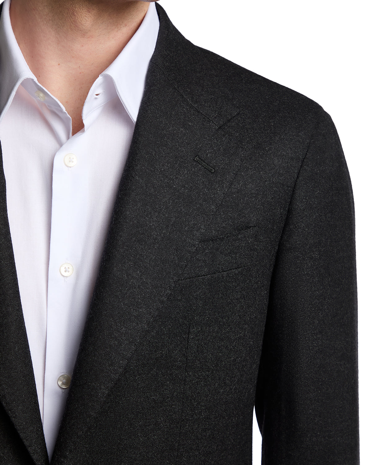 Milano charcoal Drago flannel rugby jacket