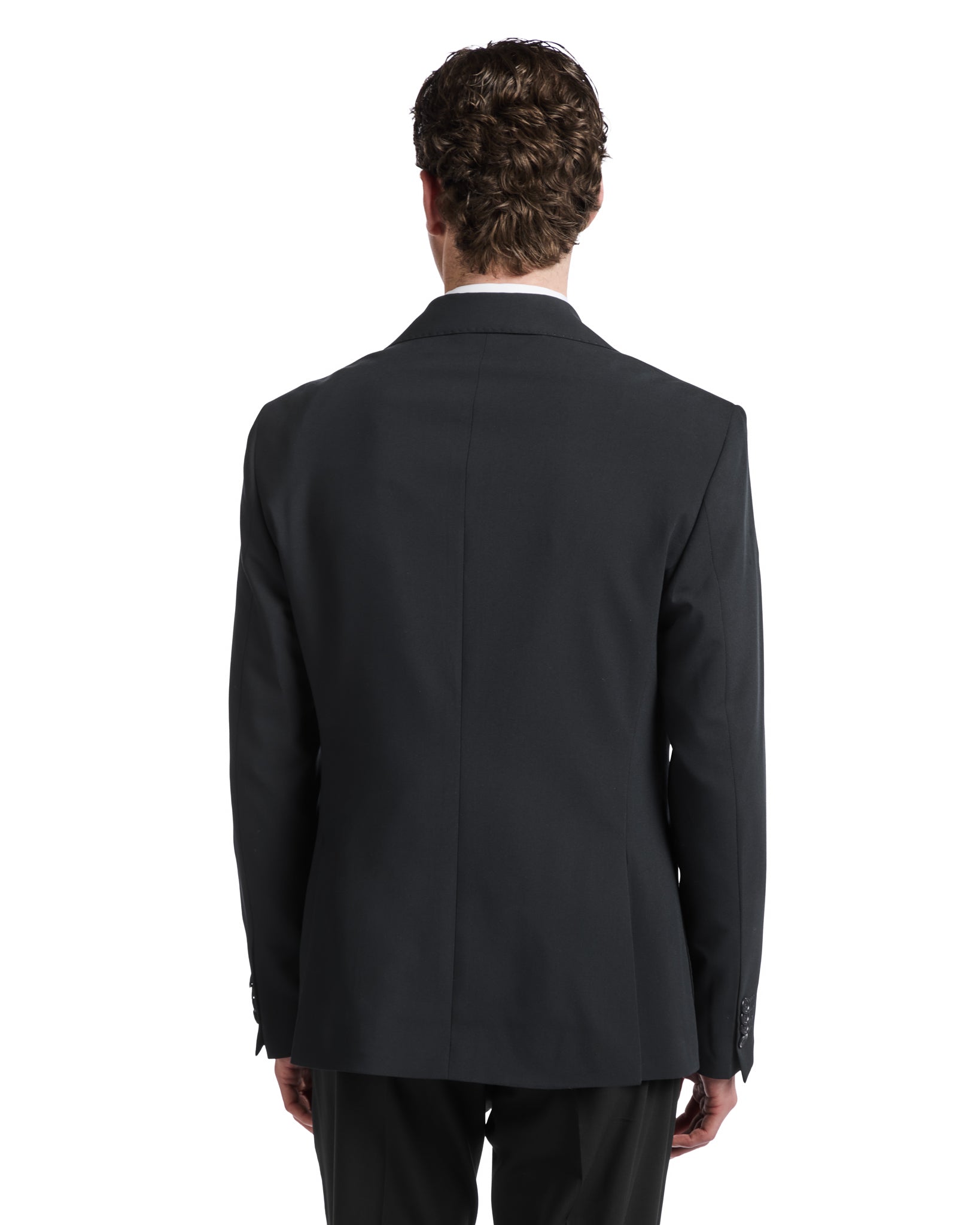 Black double-breasted Monaco suit