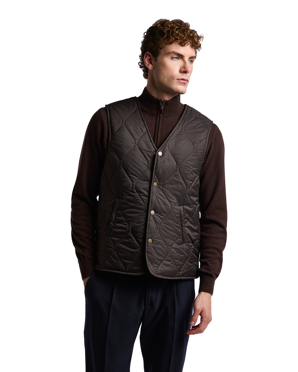 New Castle dark brown vest