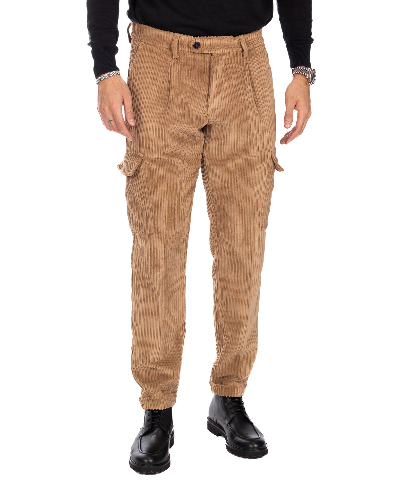 Roy - pantalon cargo bleu
