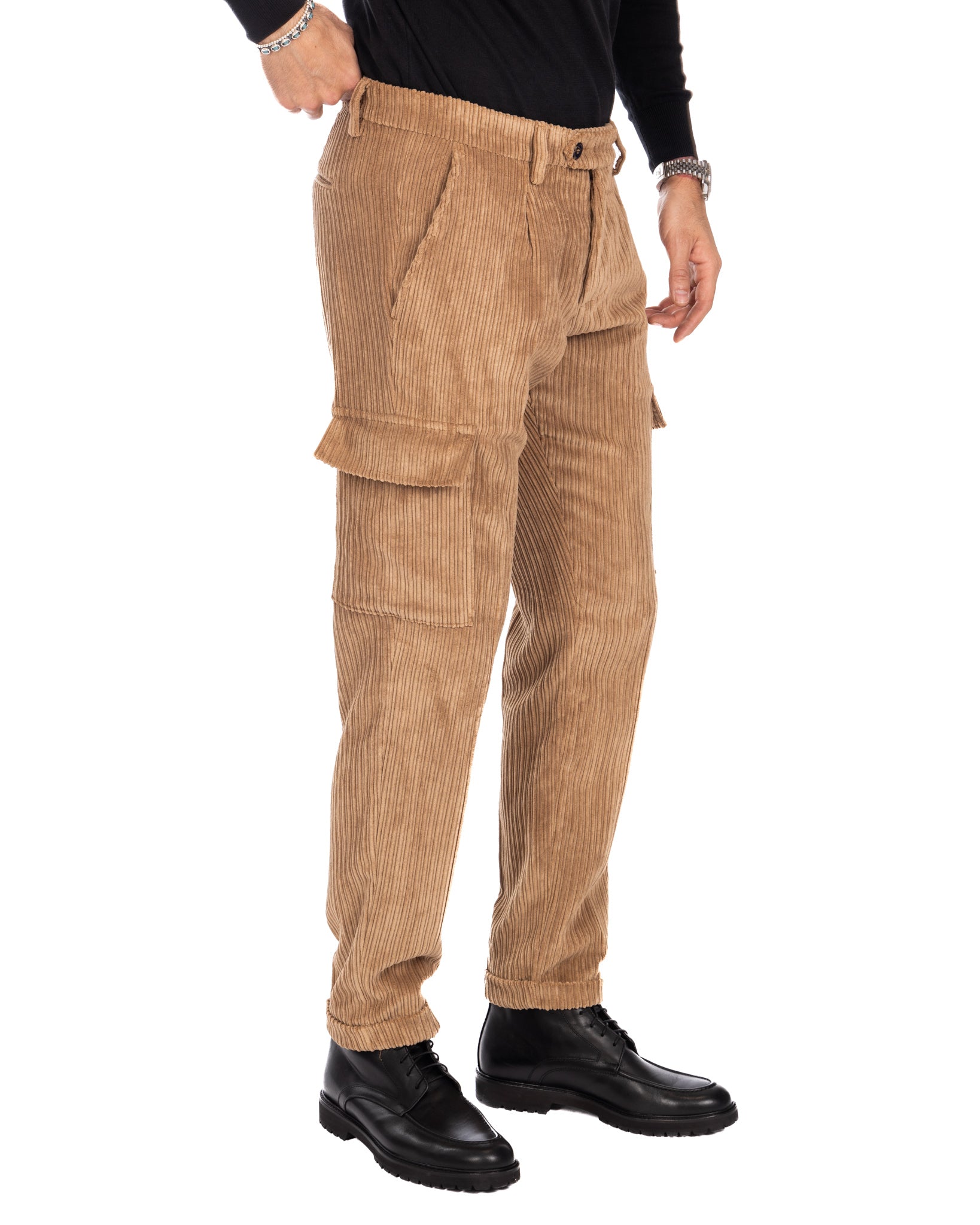 Roy - pantalon cargo bleu