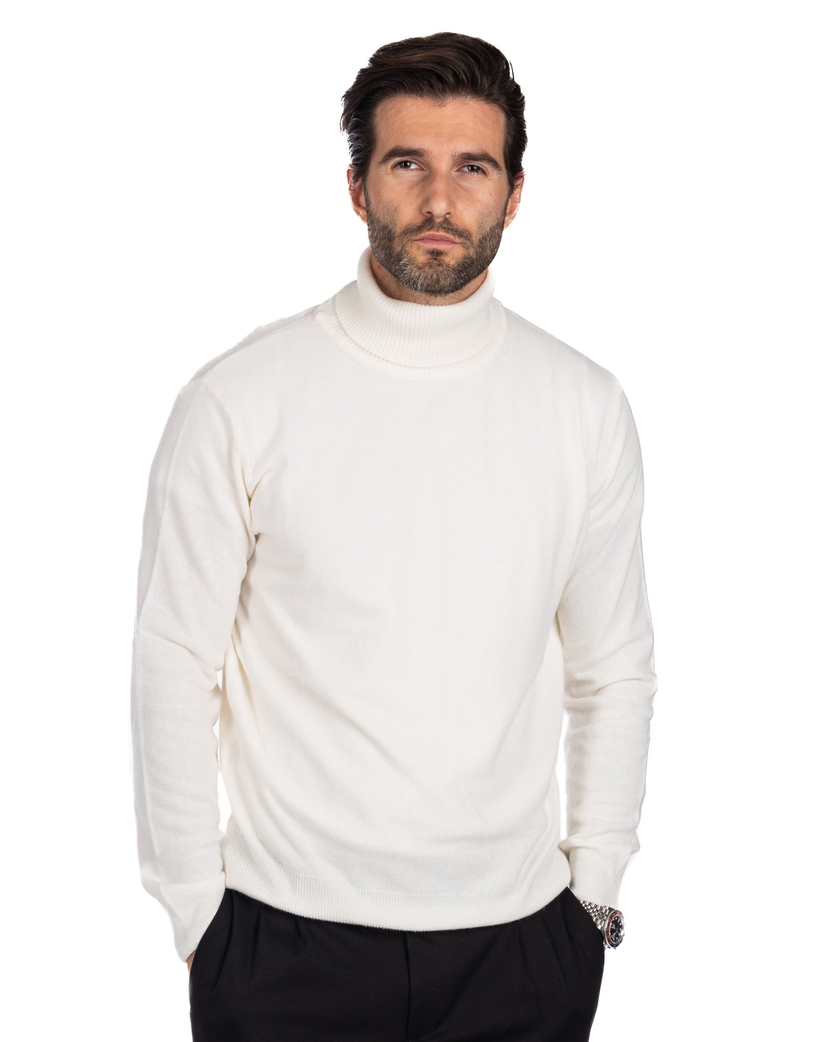 Lee - cream cashmere blend turtleneck