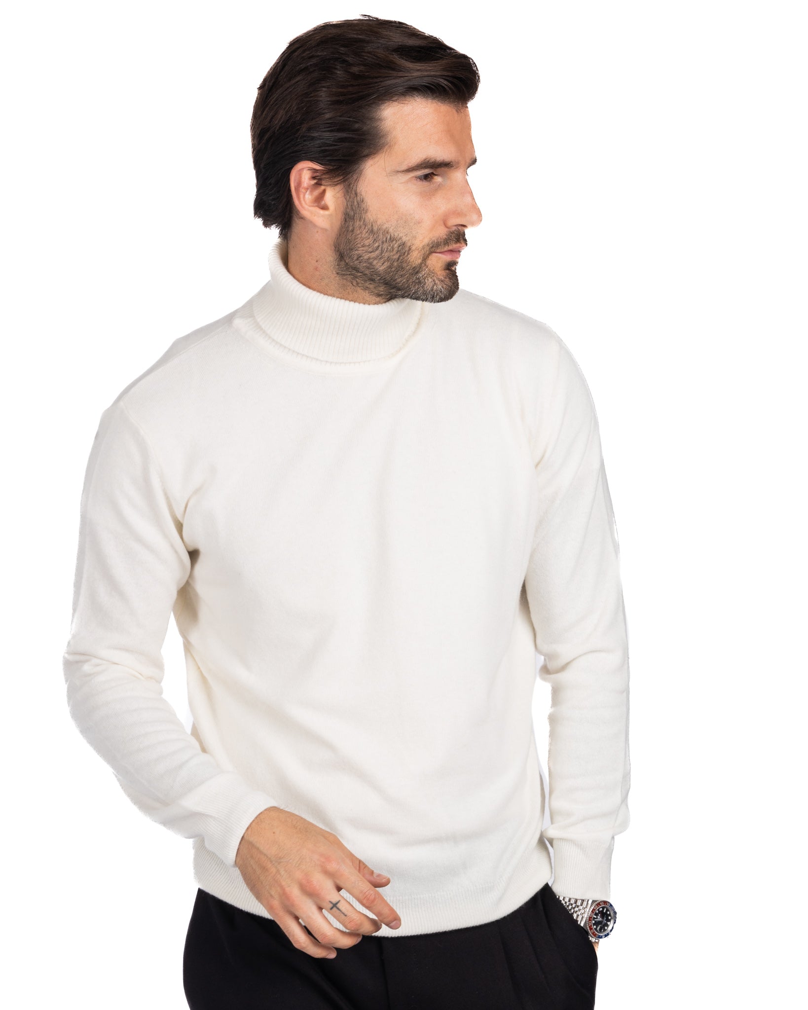 Lee - cream cashmere blend turtleneck