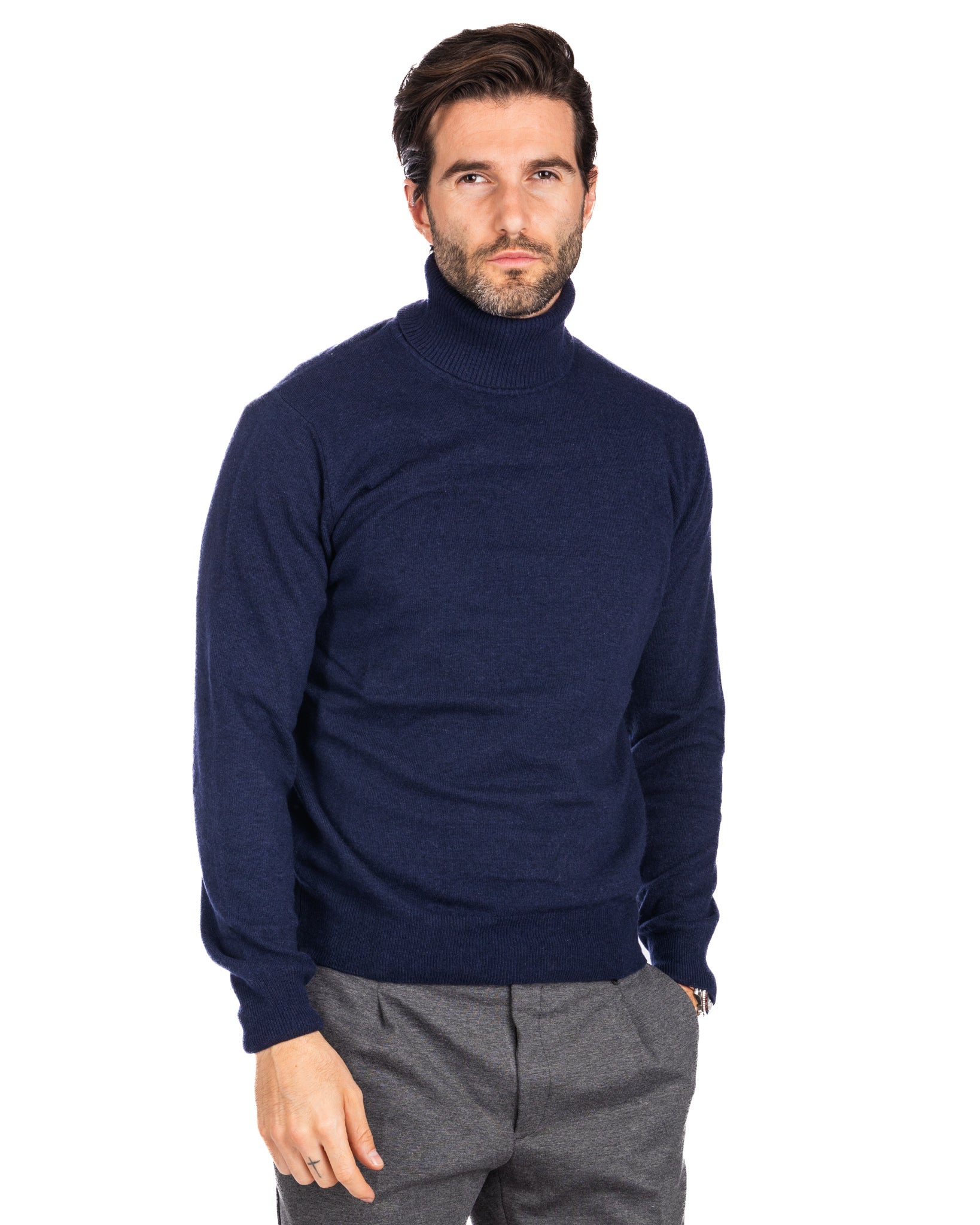 Yvan - pull col rond en cachemire mélangé perlé