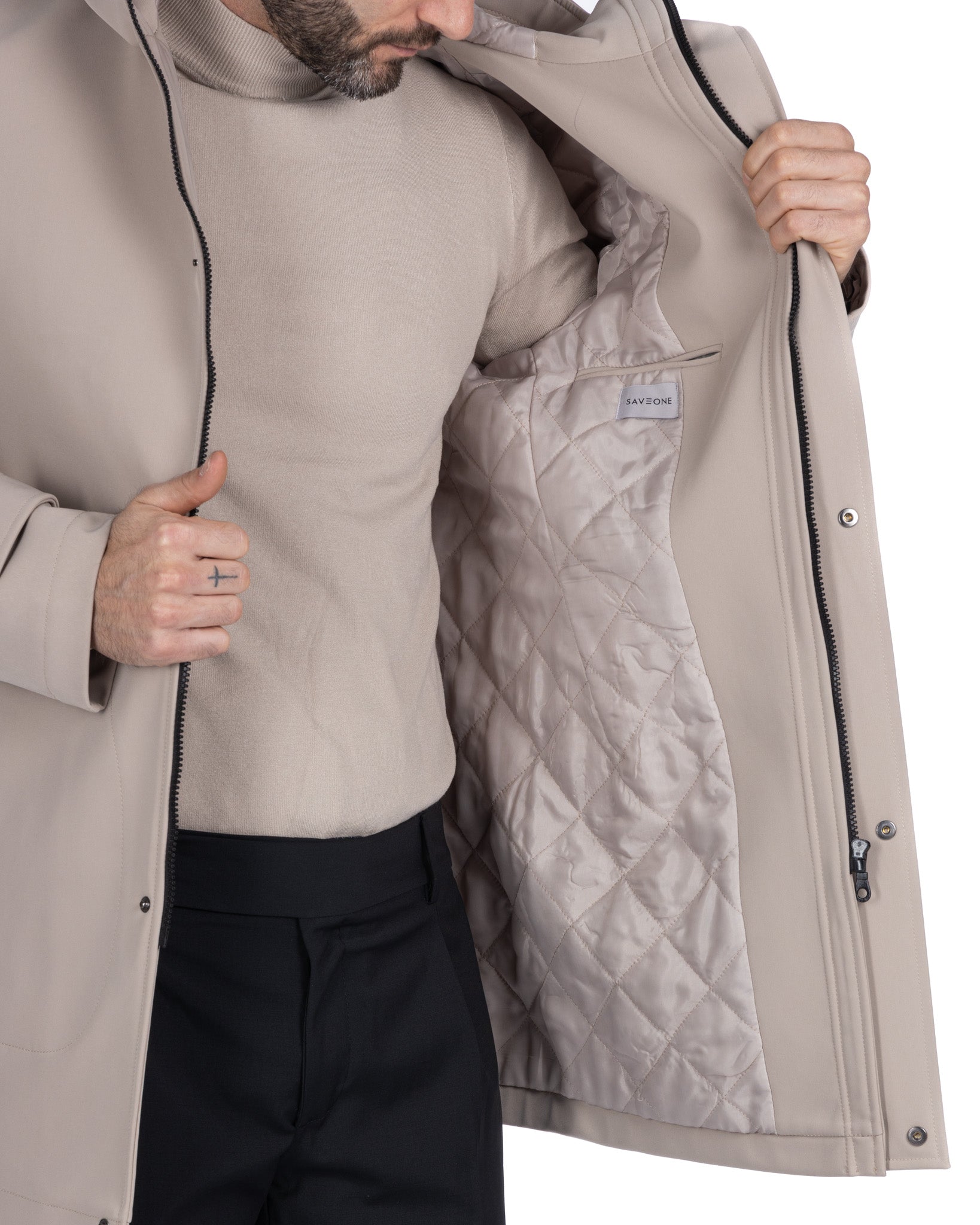 Veste technique beige Dylan