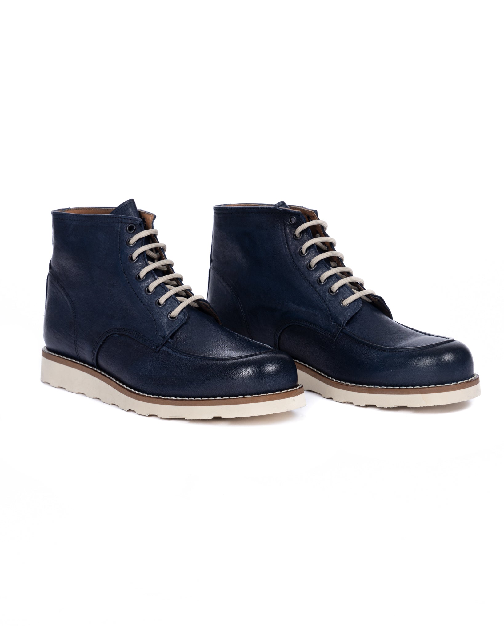 Moon - scarponcino in pelle blu