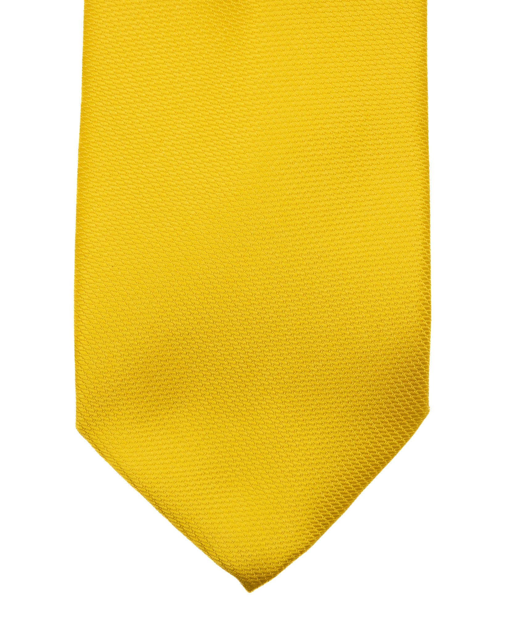 Tie - in mustard woven silk