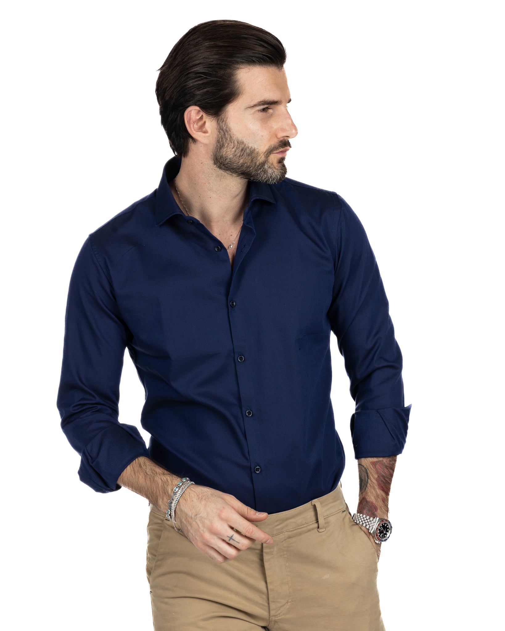 Glock - slim fit blu oxford