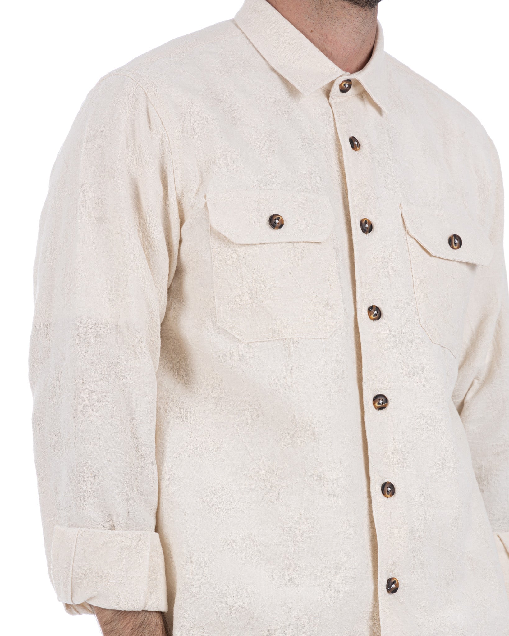 Bahama - camisa crema con dibujo en relieve