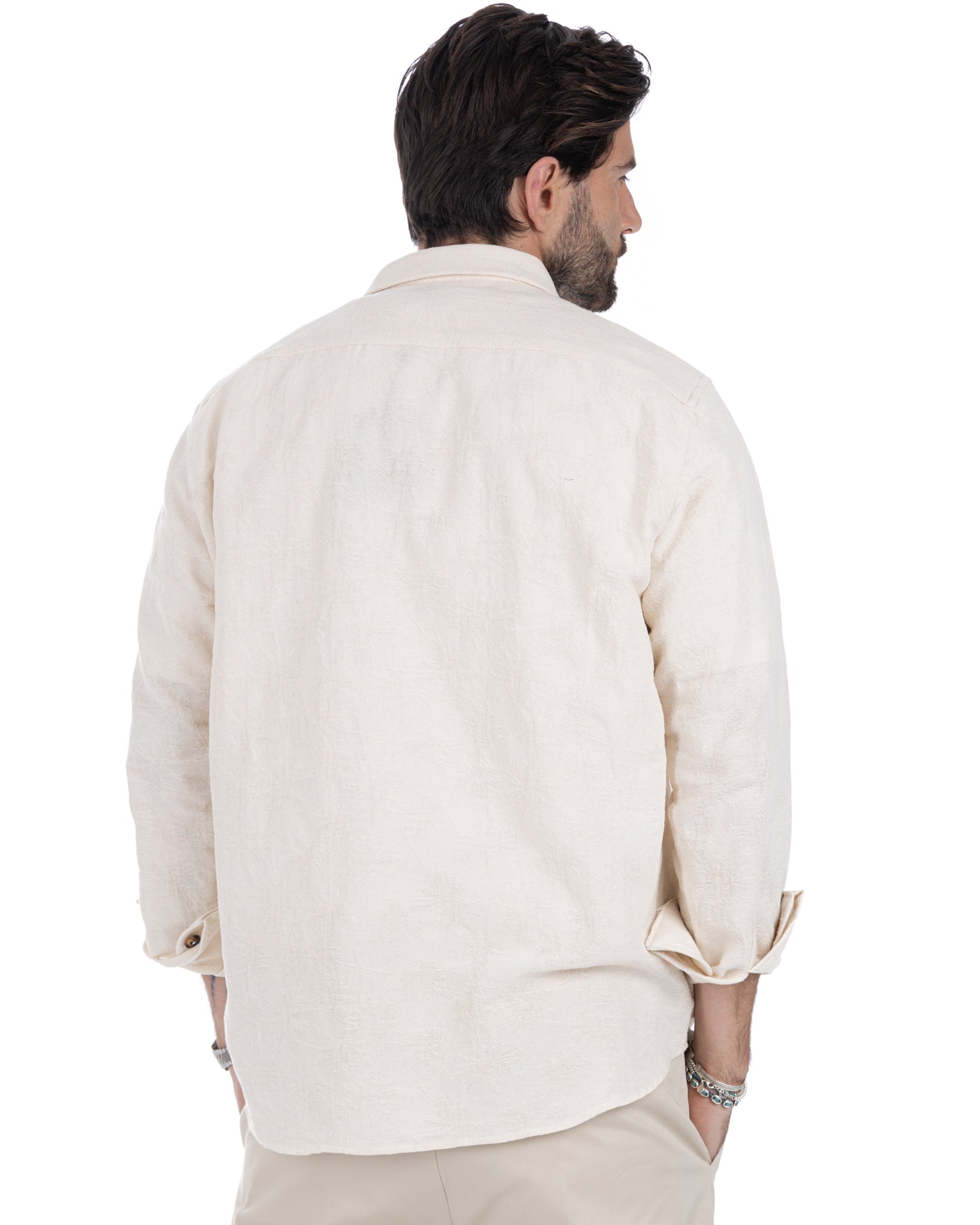 Bahama - camisa crema con dibujo en relieve