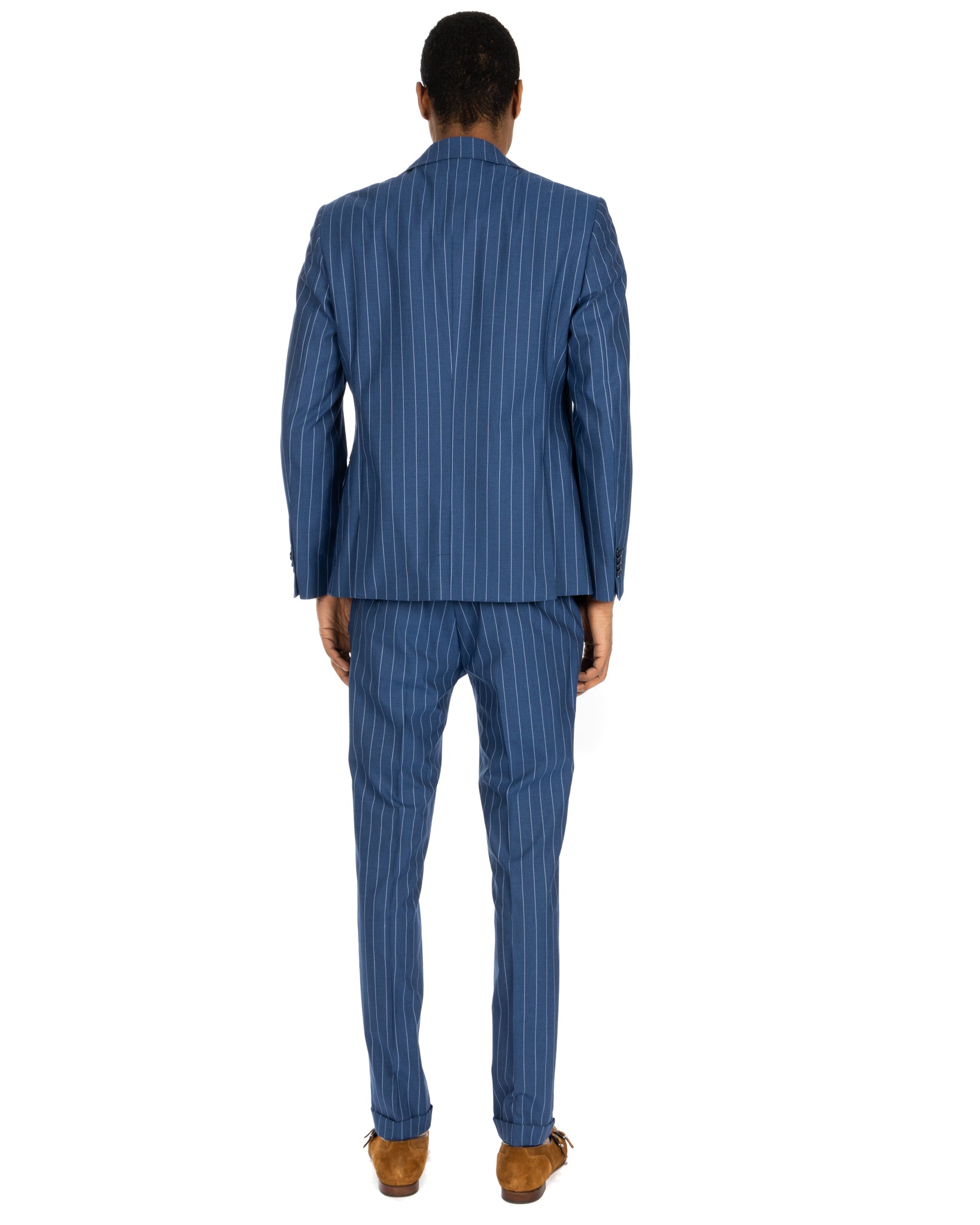 Lille - costume bleu à fines rayures