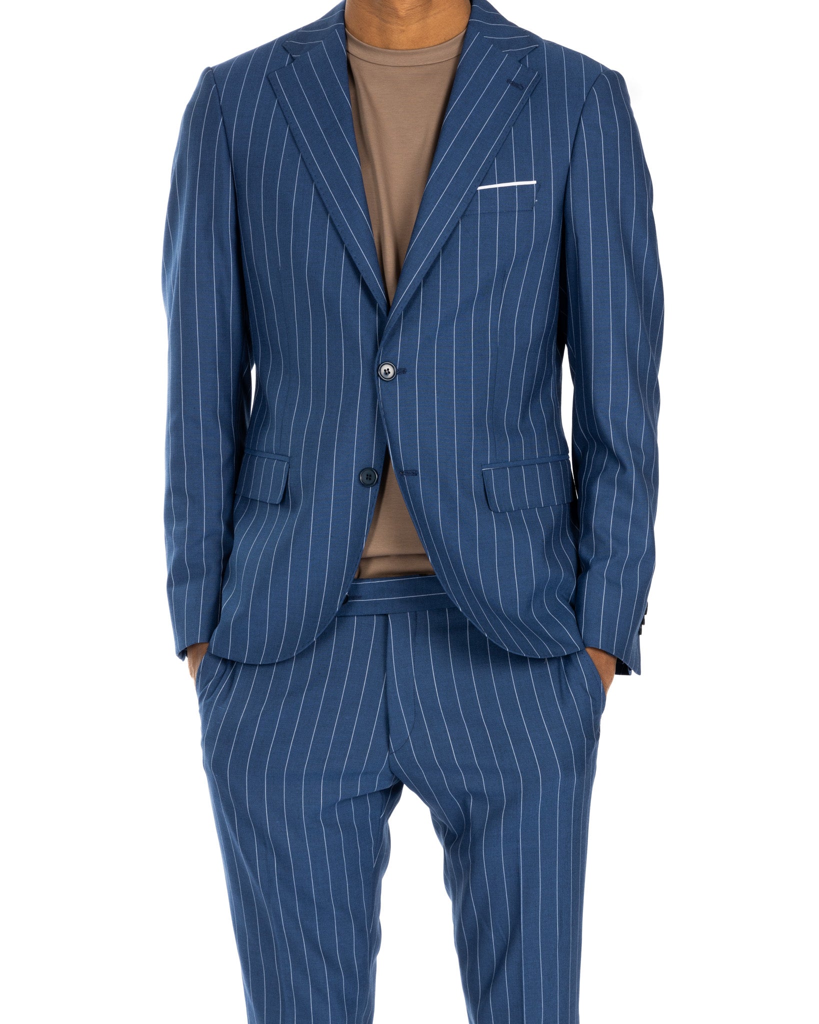 Lille - costume bleu à fines rayures