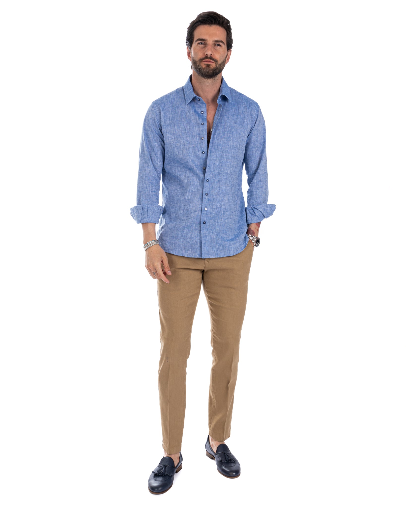 Praiano - chemise française en lin denim