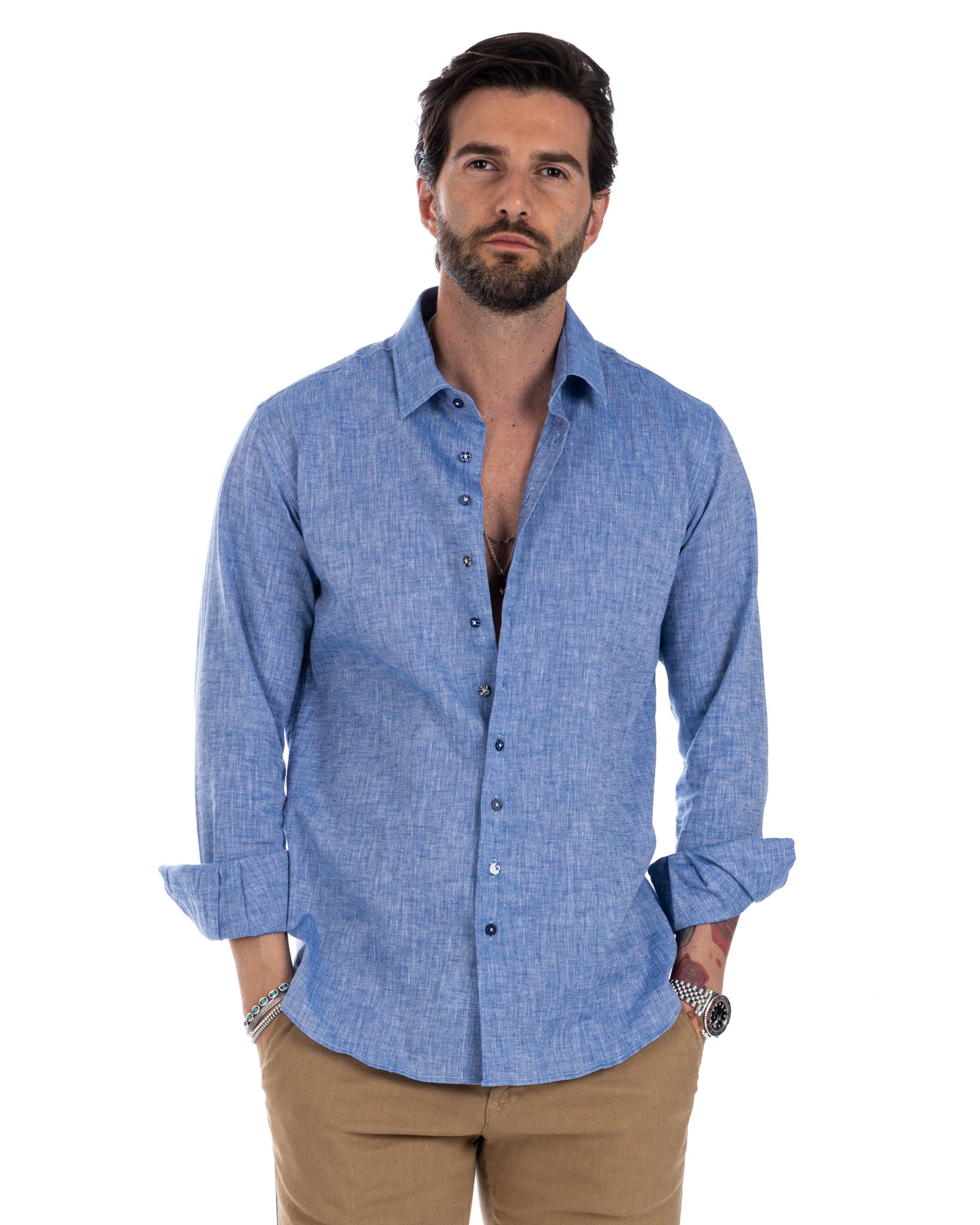 Praiano - chemise française en lin denim