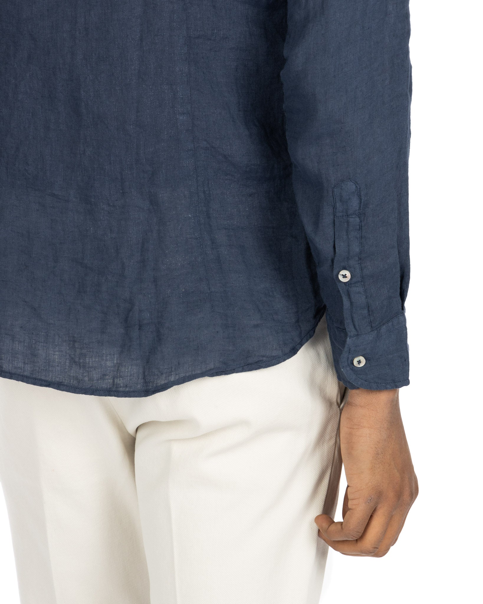 Montecarlo - pure linen blue shirt
