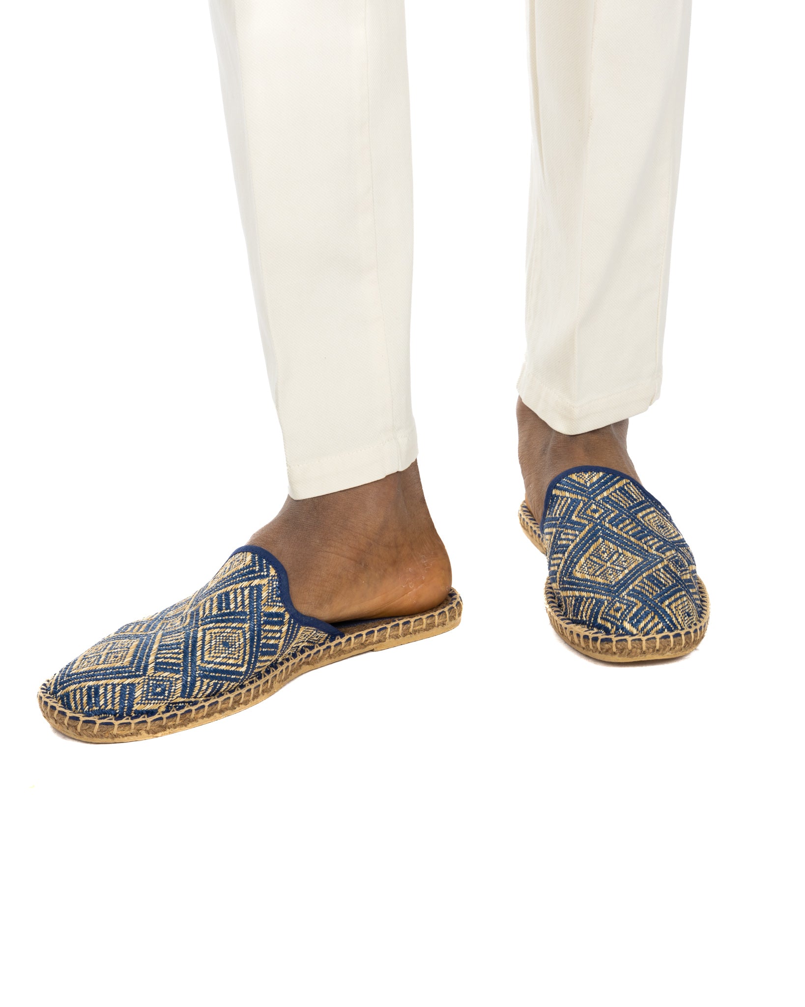 Portofino - mules alpargatas étnicas azules