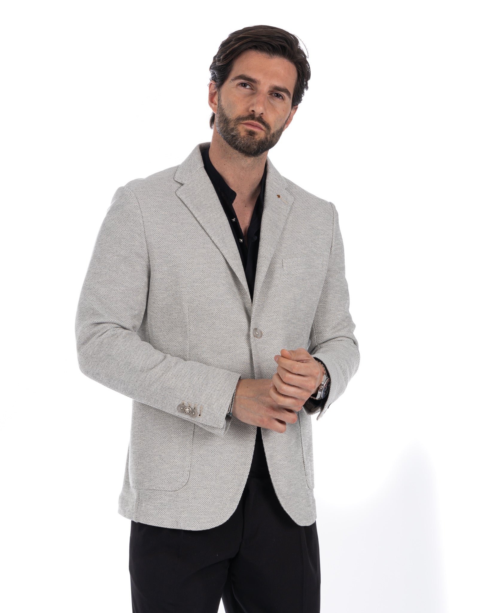 Arts - veste en tweed marron foncé