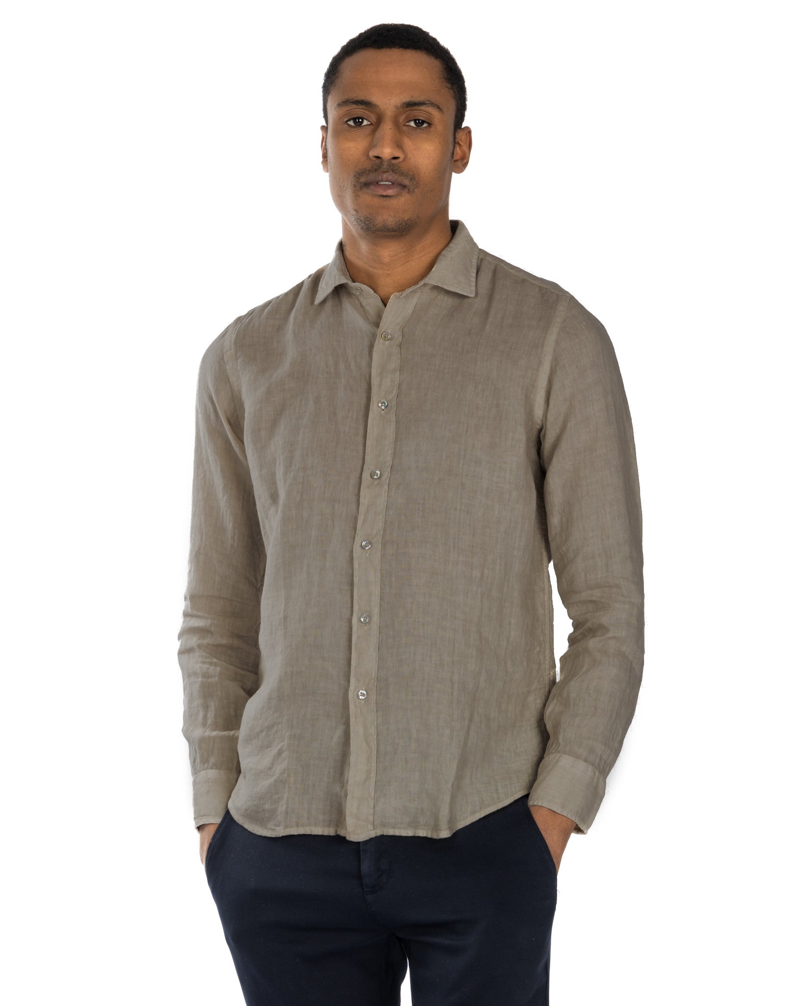 Montecarlo - chemise pur lin beige