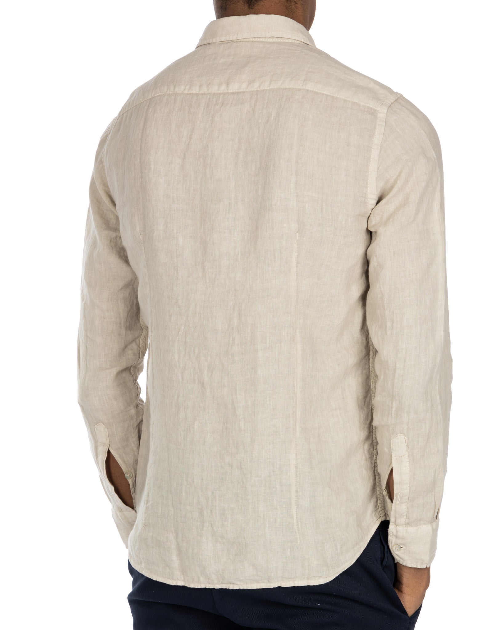 Montecarlo - camicia in puro lino sabbia