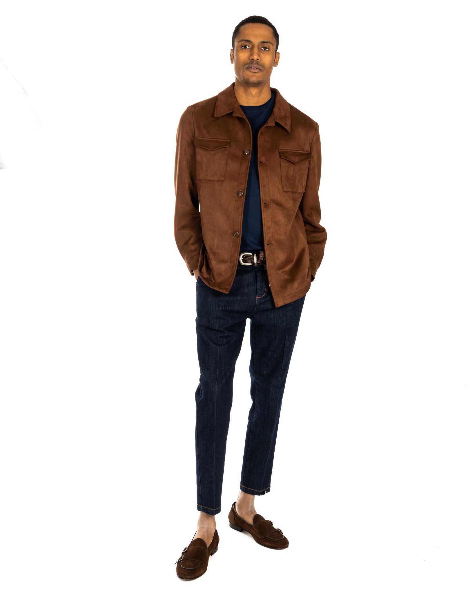 Meridion - dark brown suede jacket