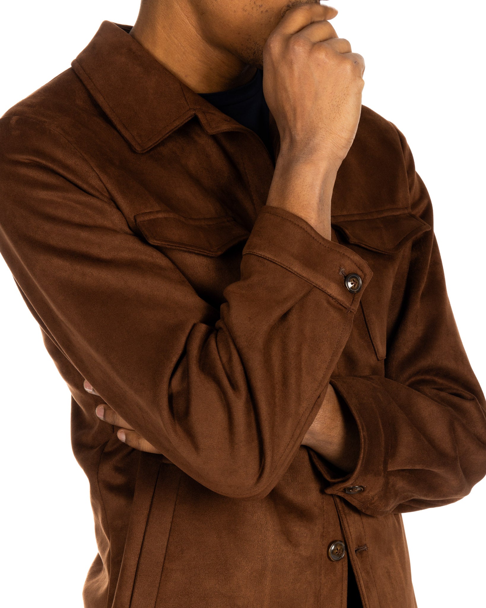 Meridion - dark brown suede jacket