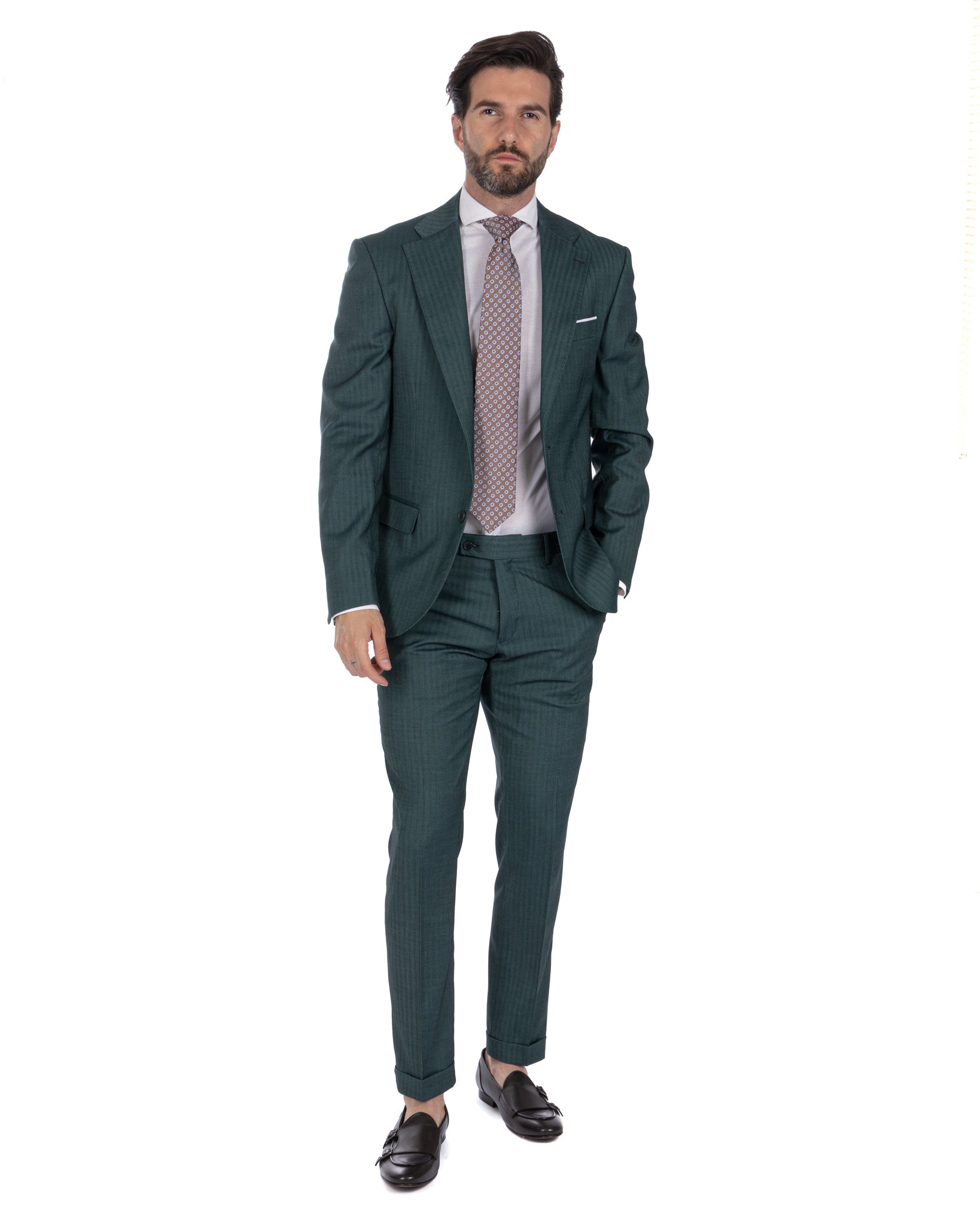 Paris - costume vert solaro à simple boutonnage