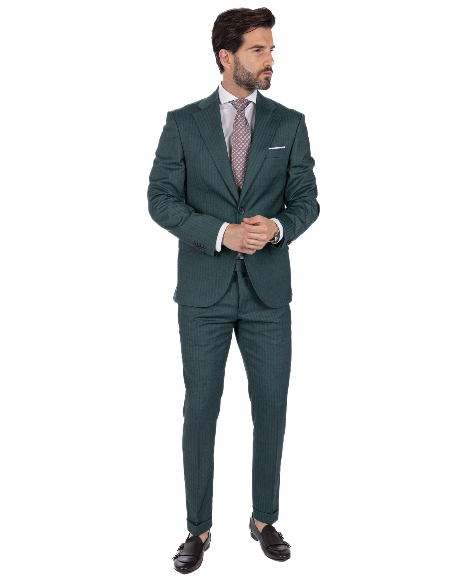 Paris - costume vert solaro à simple boutonnage