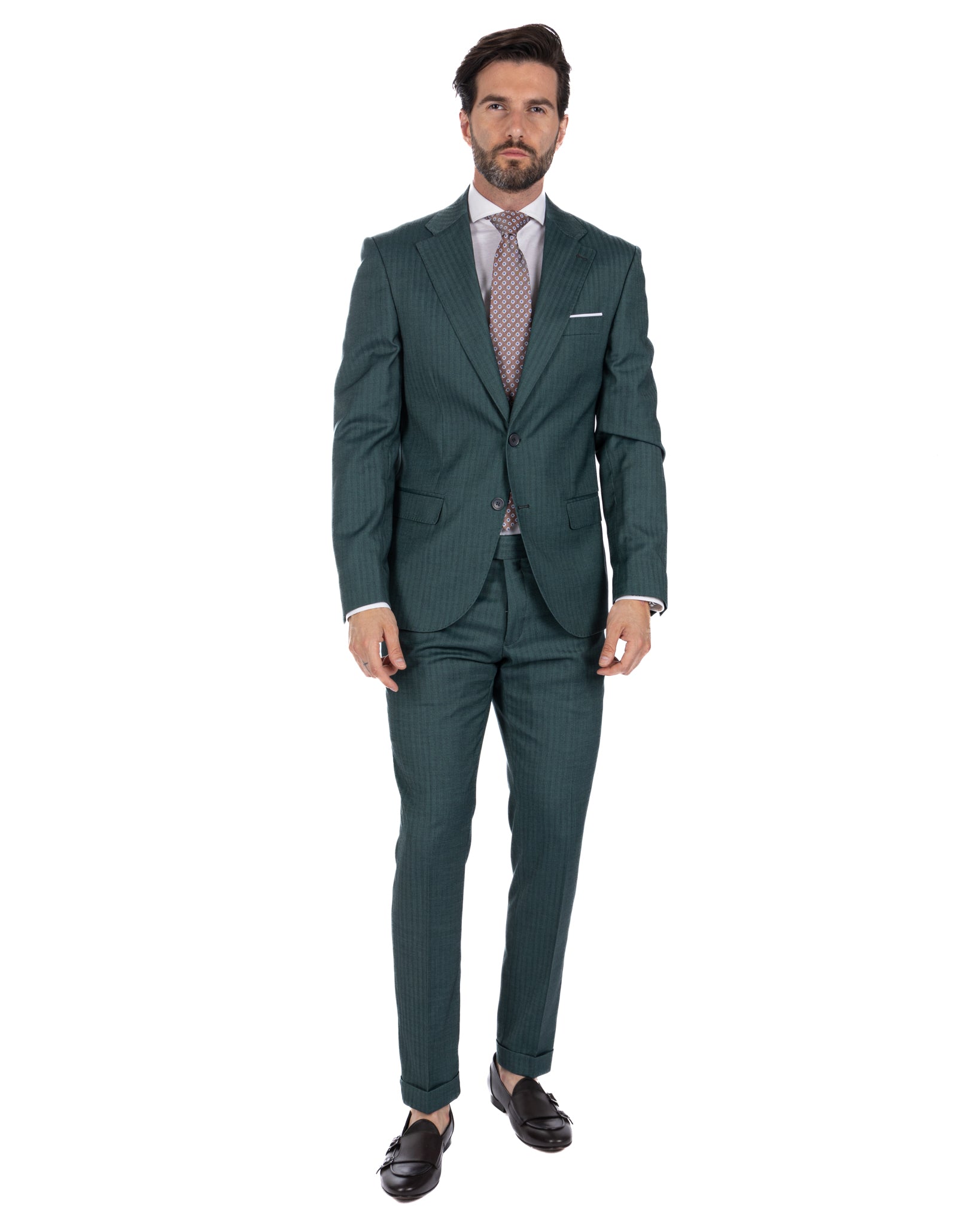 Paris - costume vert solaro à simple boutonnage