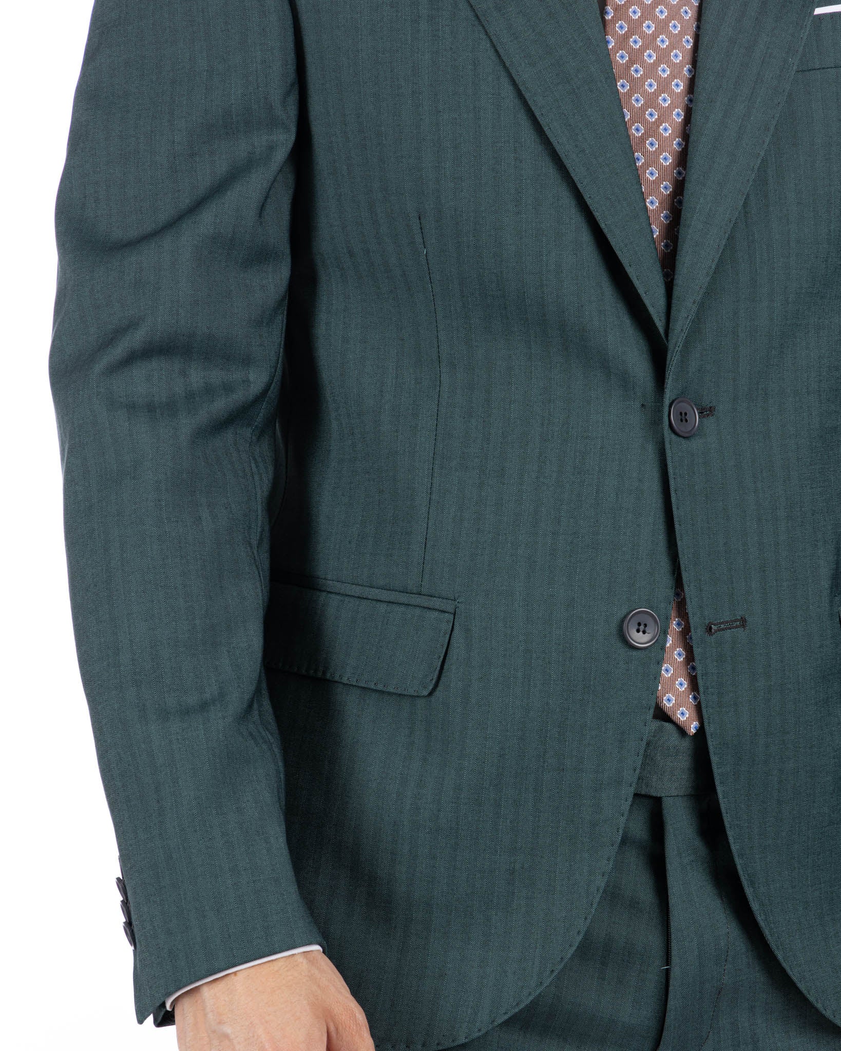 Paris - costume vert solaro à simple boutonnage